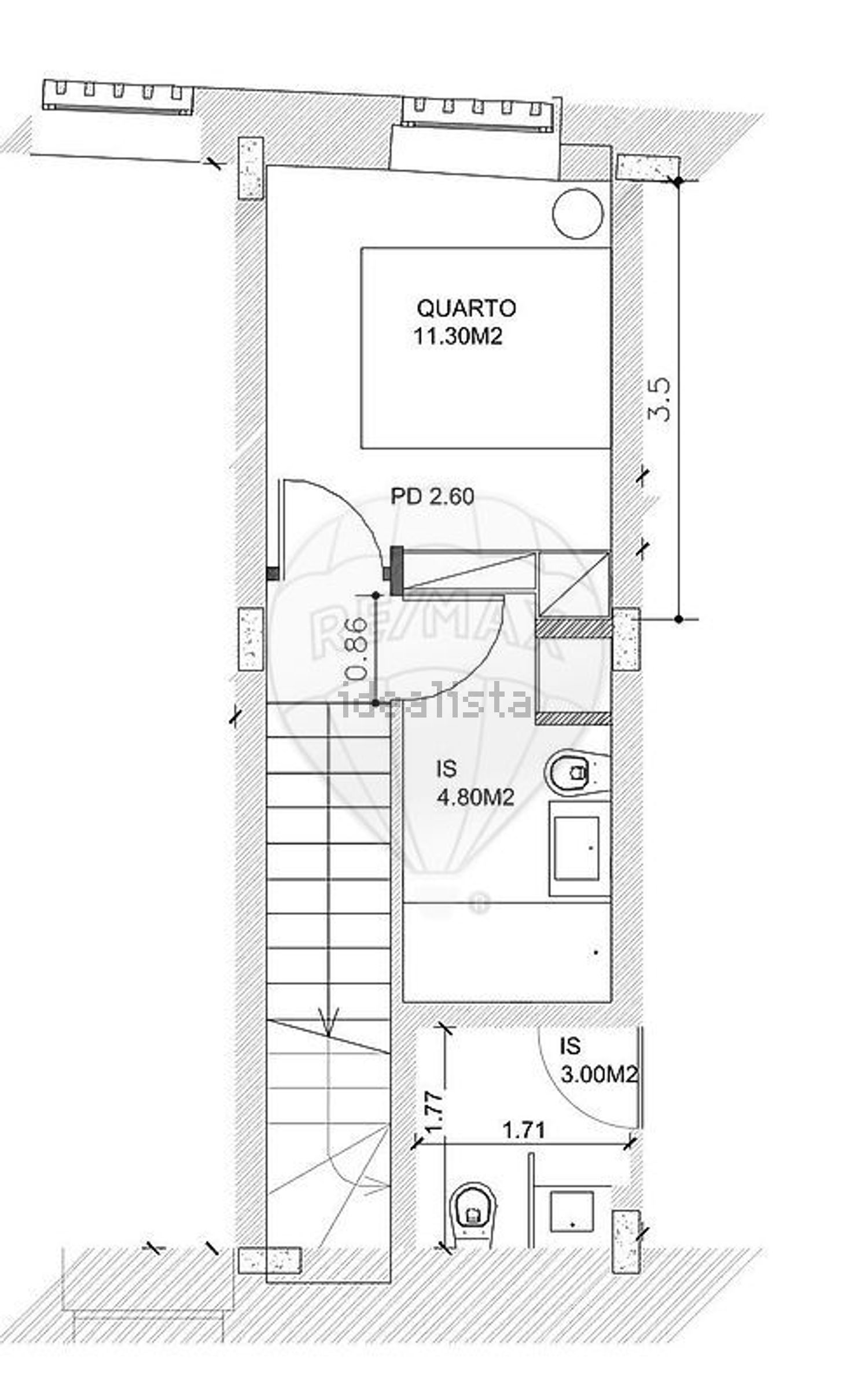 公寓 t1出售在 Av. da Liberdade - Marquês de Pombal - 平面图
