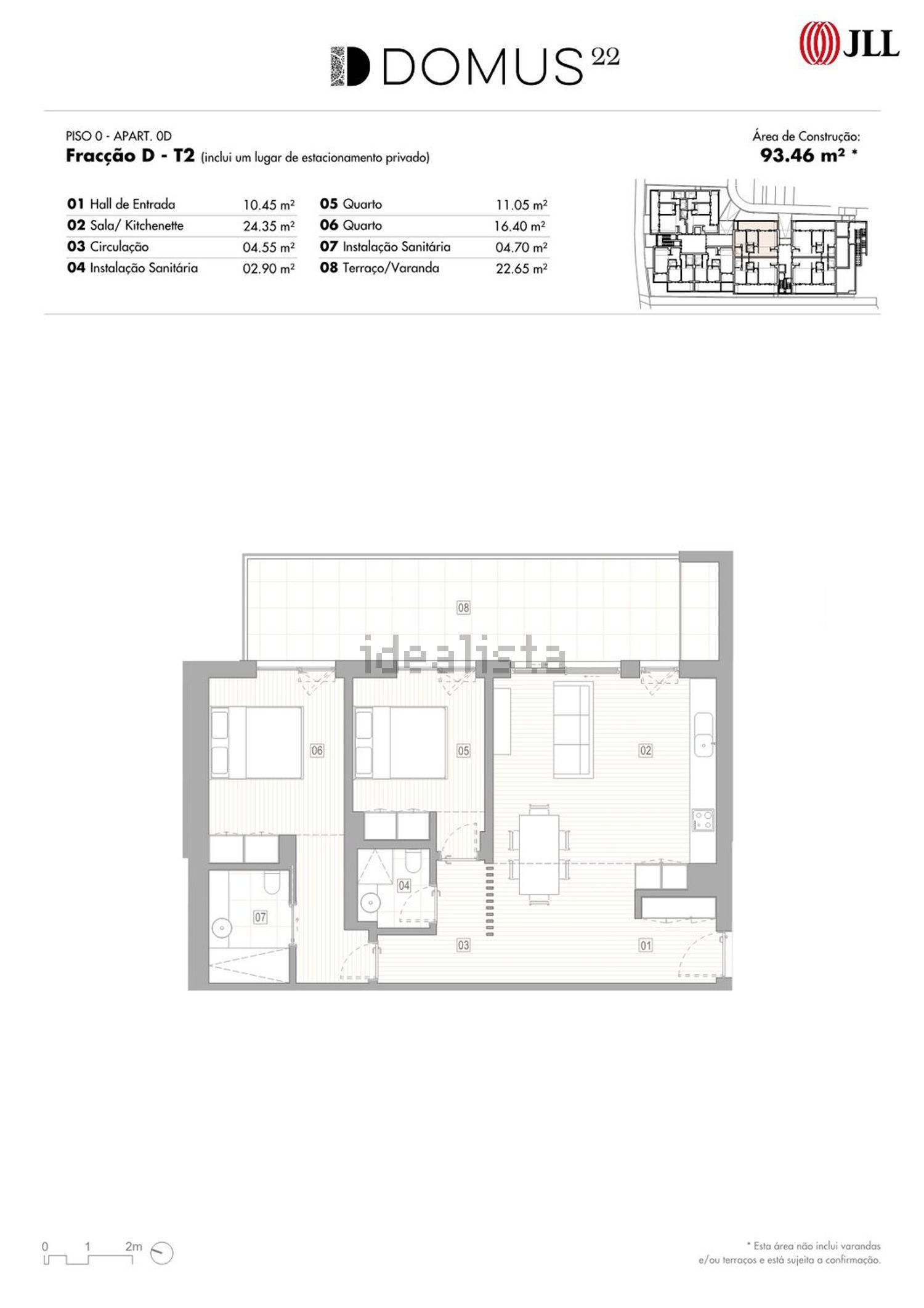 公寓 t2出售在Rua Regimento de Infantaria 2, 3 - 平面图