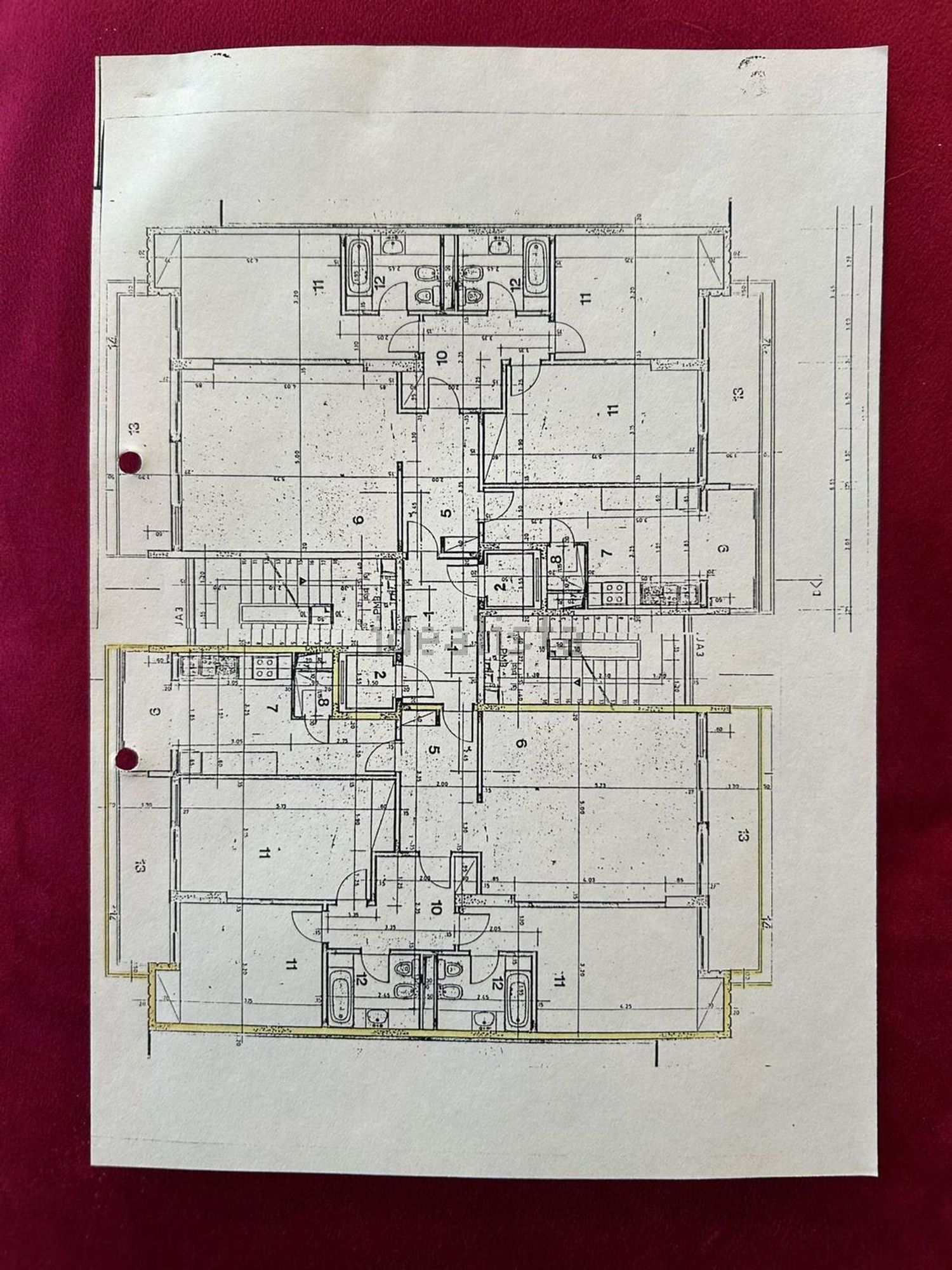 出租公寓 t3在Praça Nuno Rodrigues dos Santos, 13 - 平面图