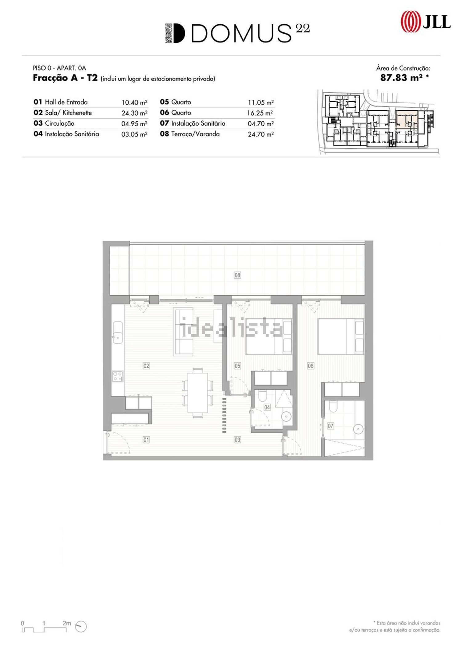公寓 t2出售在Rua Regimento de Infantaria 2, 3 - 平面图