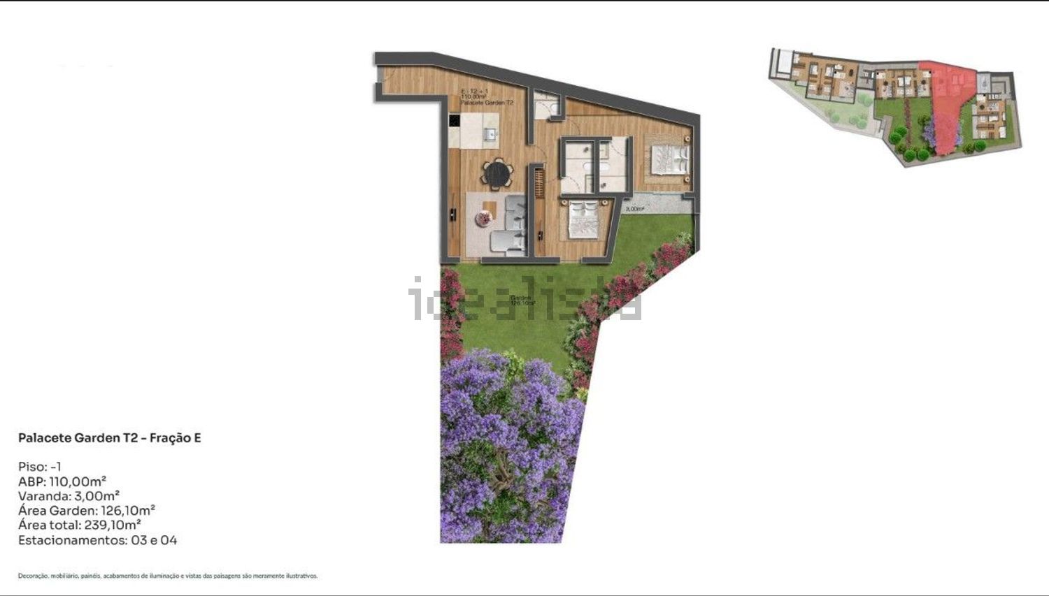 公寓 t2出售在Rua da Pena, 100 - 平面图