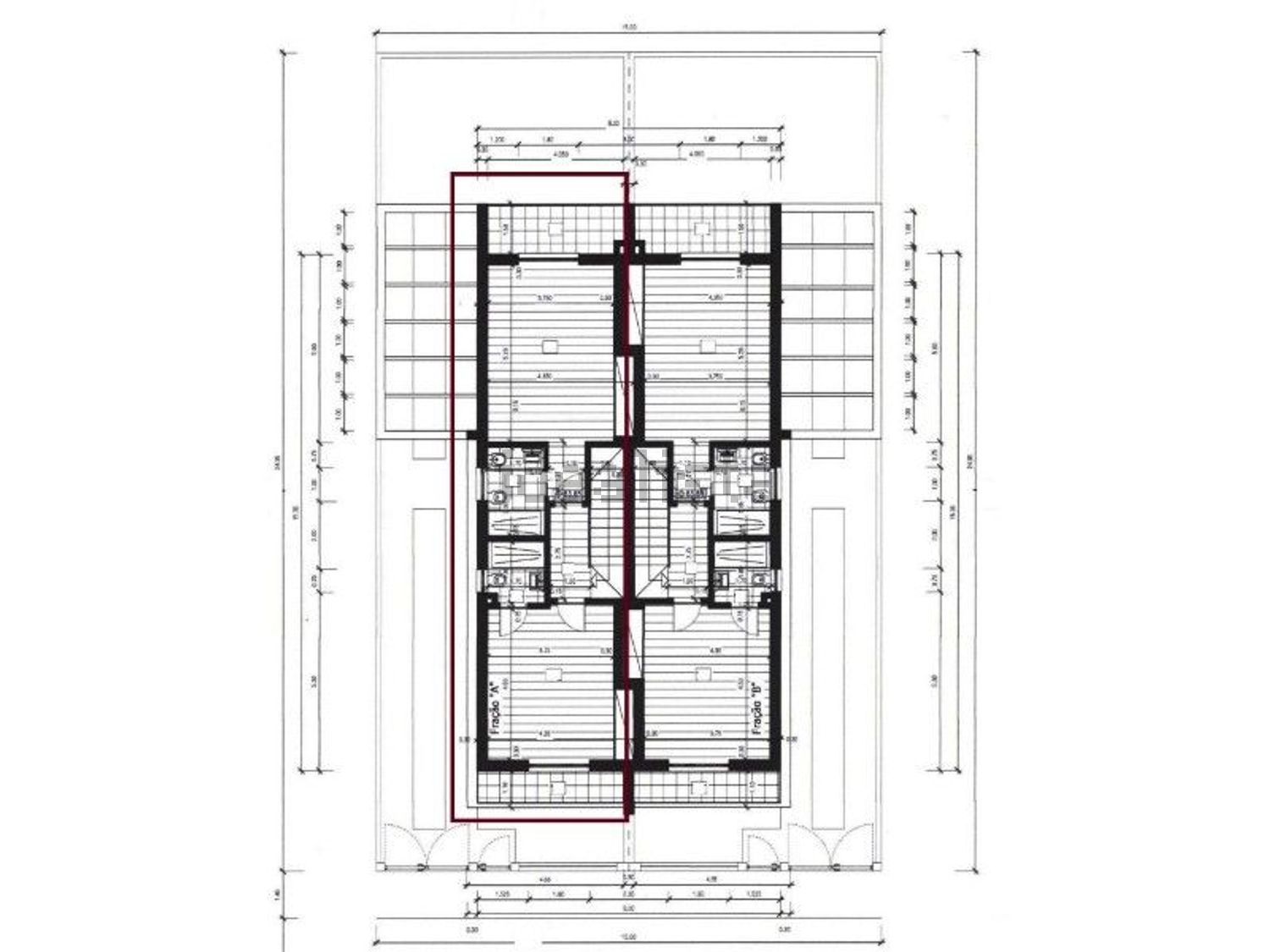 双拼别墅出售在 Bairro Novo - Quinta Dona Maria - 平面图