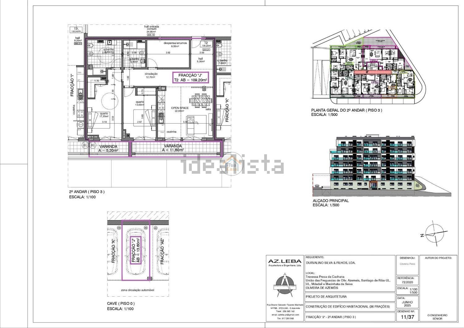 公寓 t2出售在 Centro de Oliveira de Azeméis - 平面图