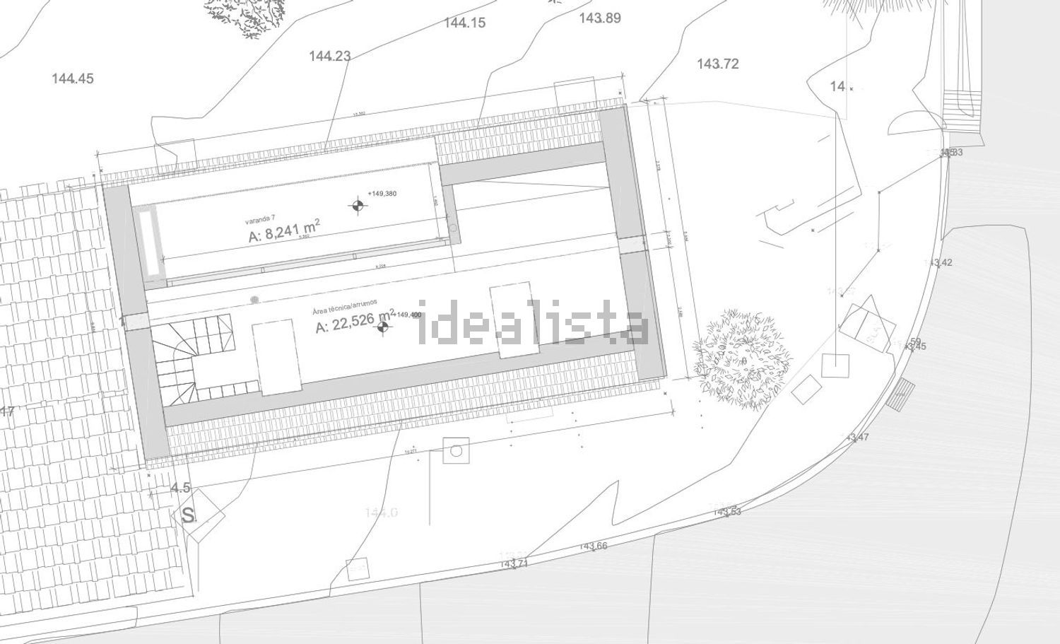 双拼别墅出售在Avenida Sidónio Pais - 平面图
