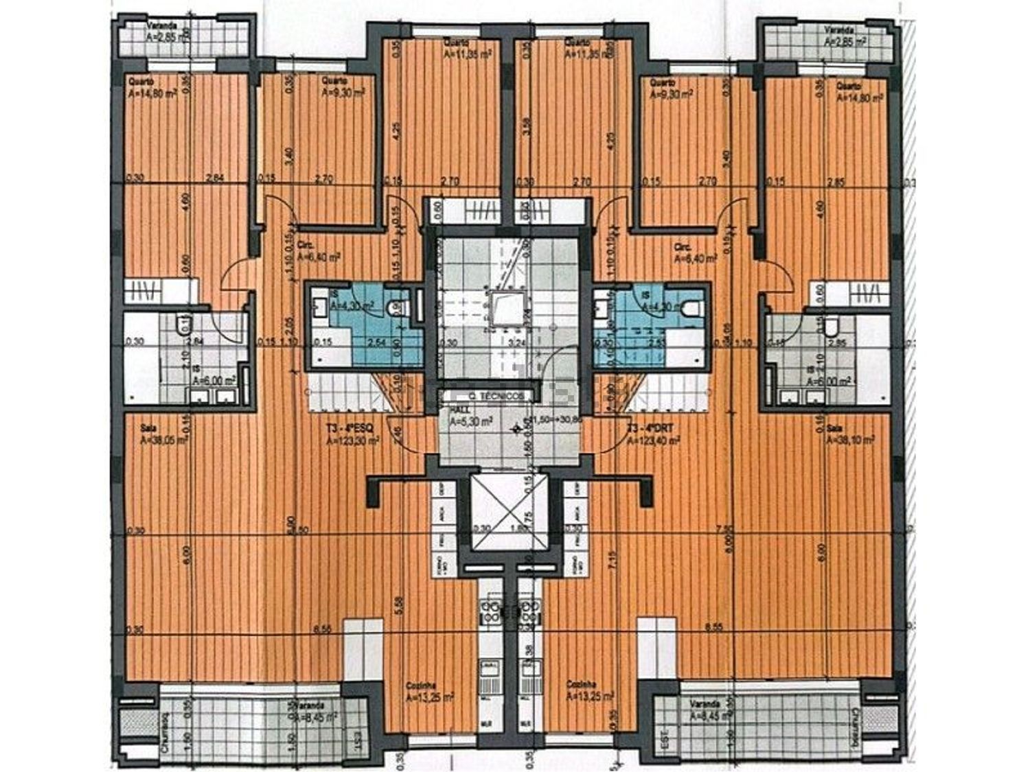 公寓 t5出售在 Centro do Montijo - 平面图