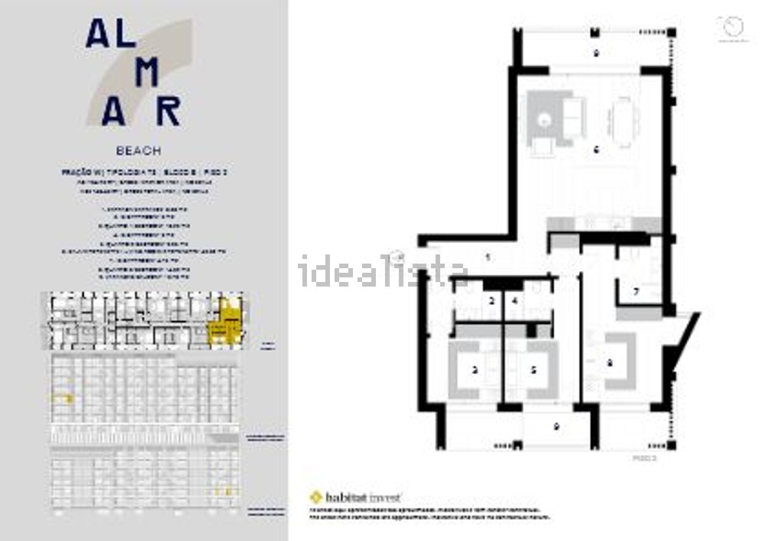 公寓 t3出售在Alameda de Guerra Junqueiro s/n - 平面图