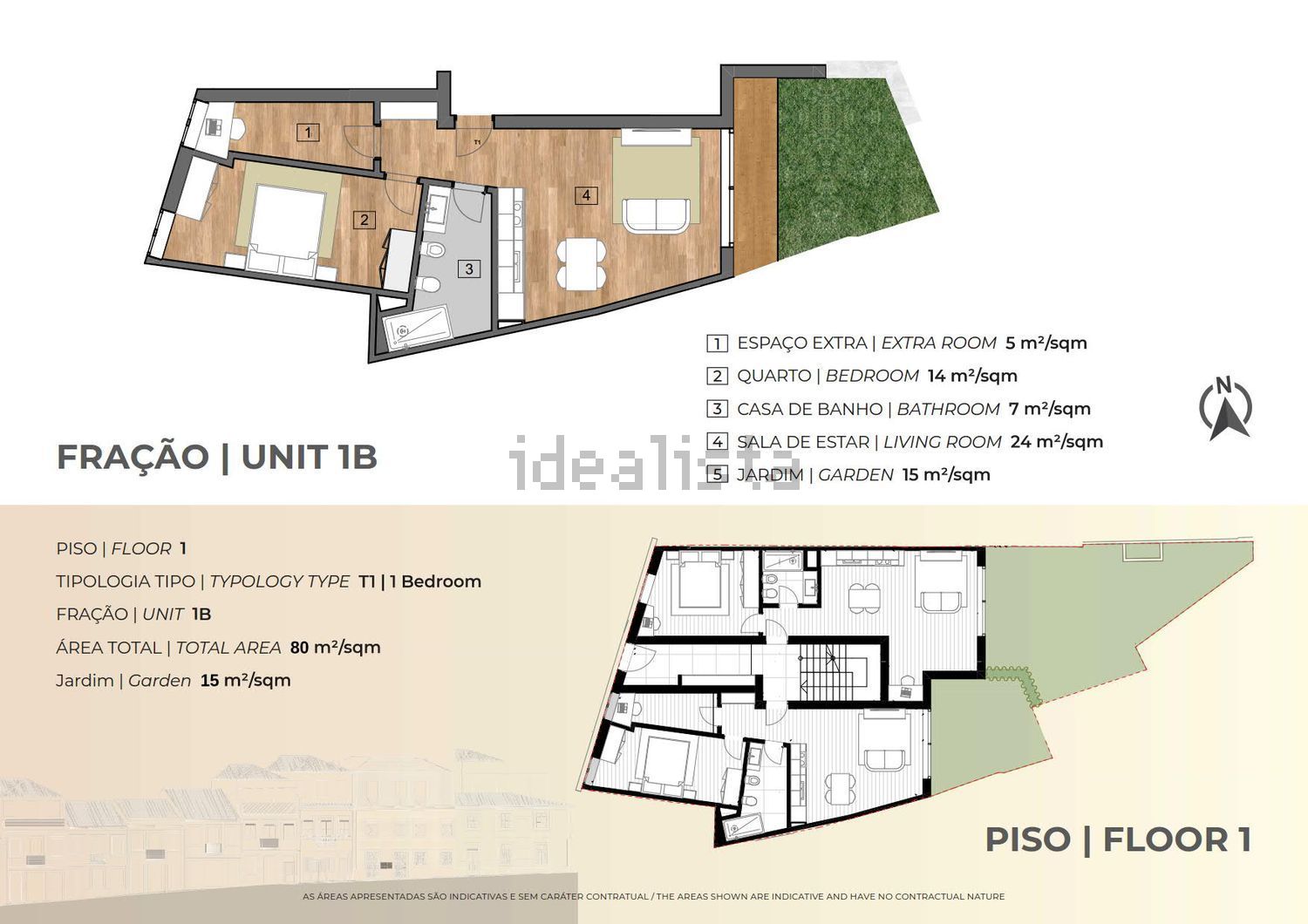 公寓 t2出售在 Estação - 平面图