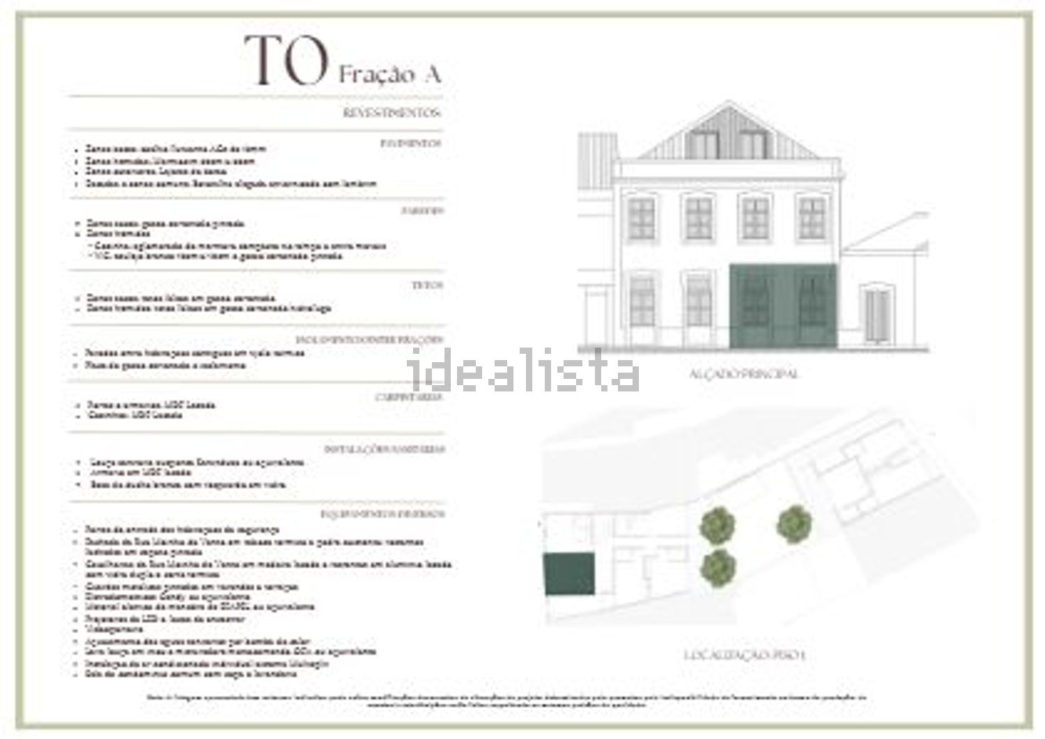 T0（单人公寓）出售在 Leça da Palmeira - 平面图