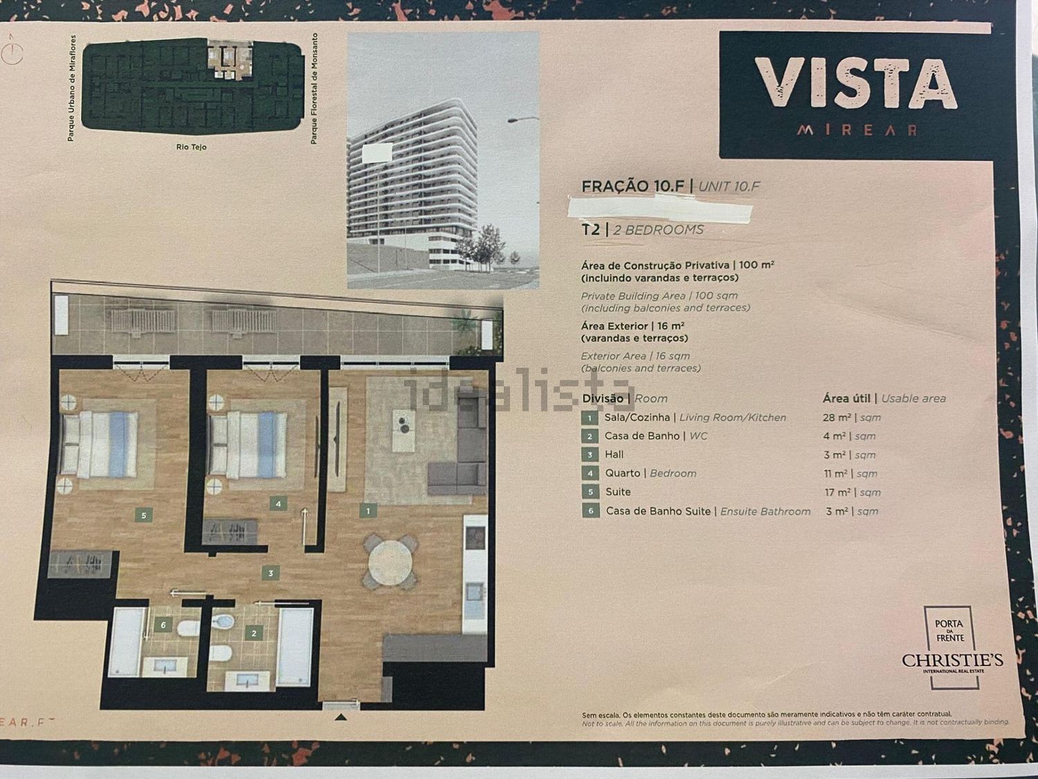 出租公寓 t2在 Miraflores - 平面图