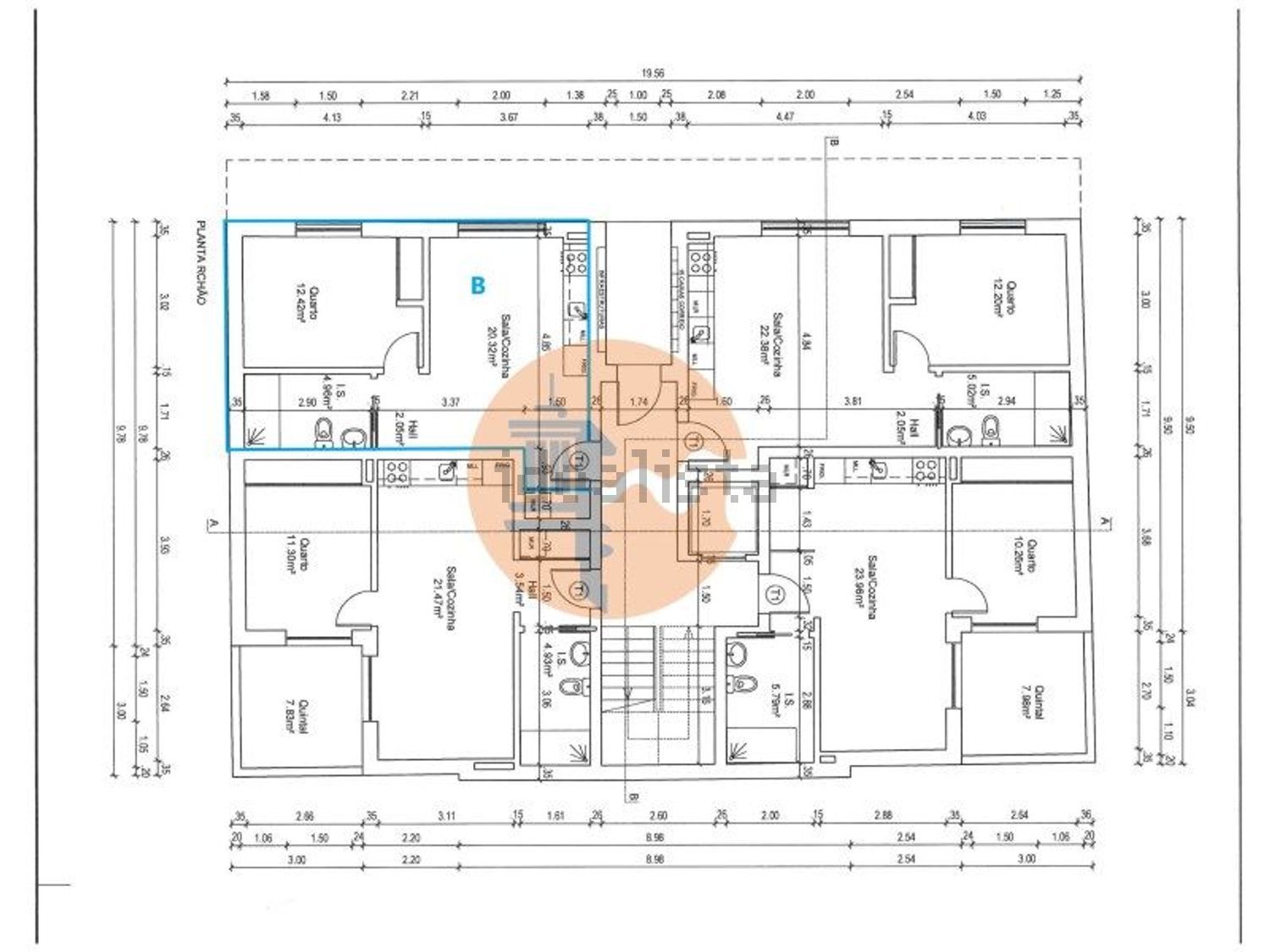 公寓 t1出售在 Vila Real de Santo António - 平面图