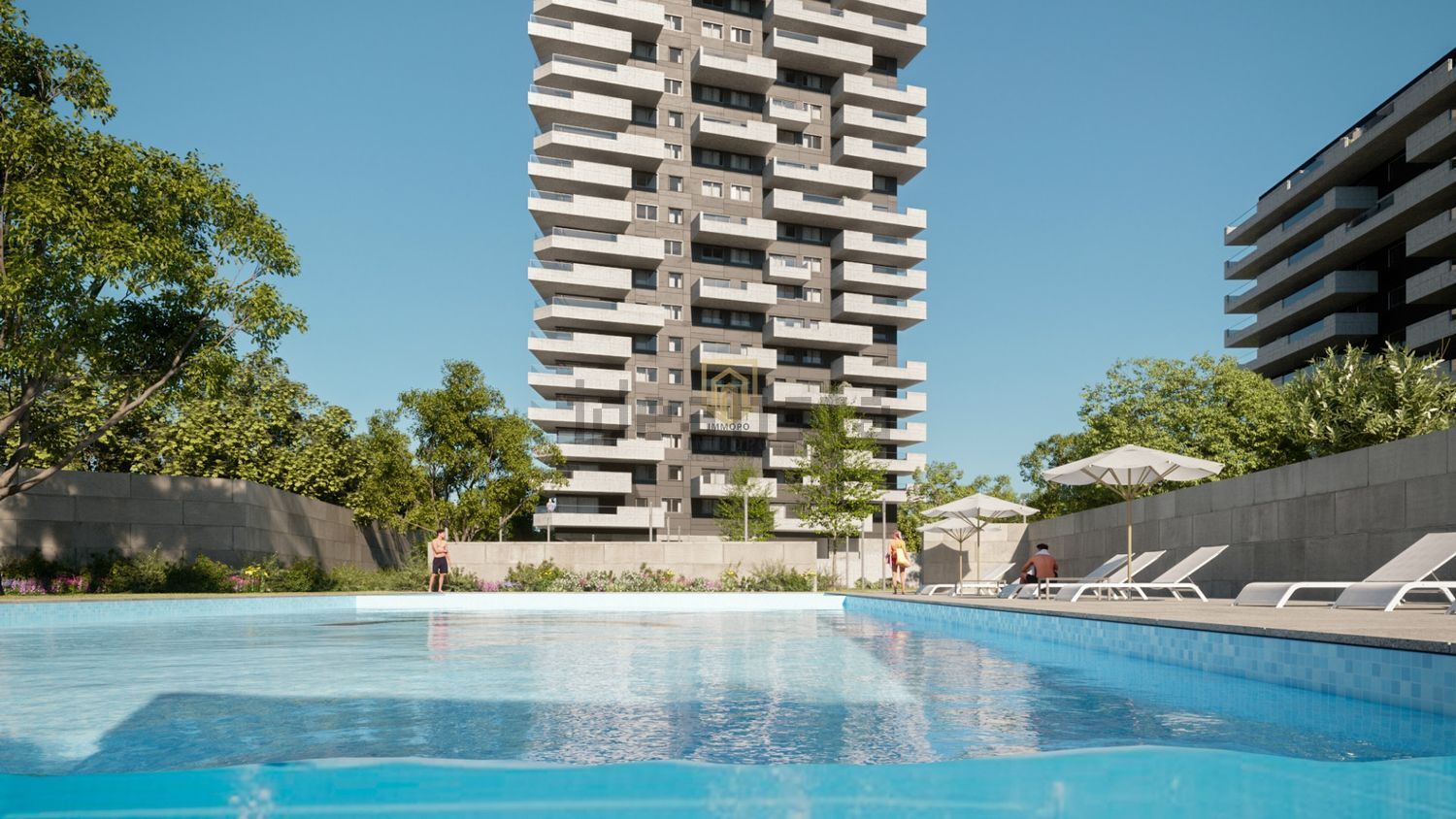 公寓 t1出售在 Zona Histórica de Matosinhos - 游泳池