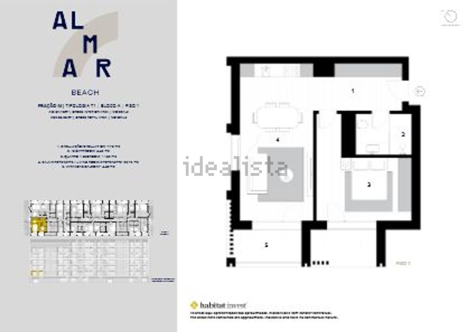 公寓 t3出售在Alameda de Guerra Junqueiro s/n - 平面图