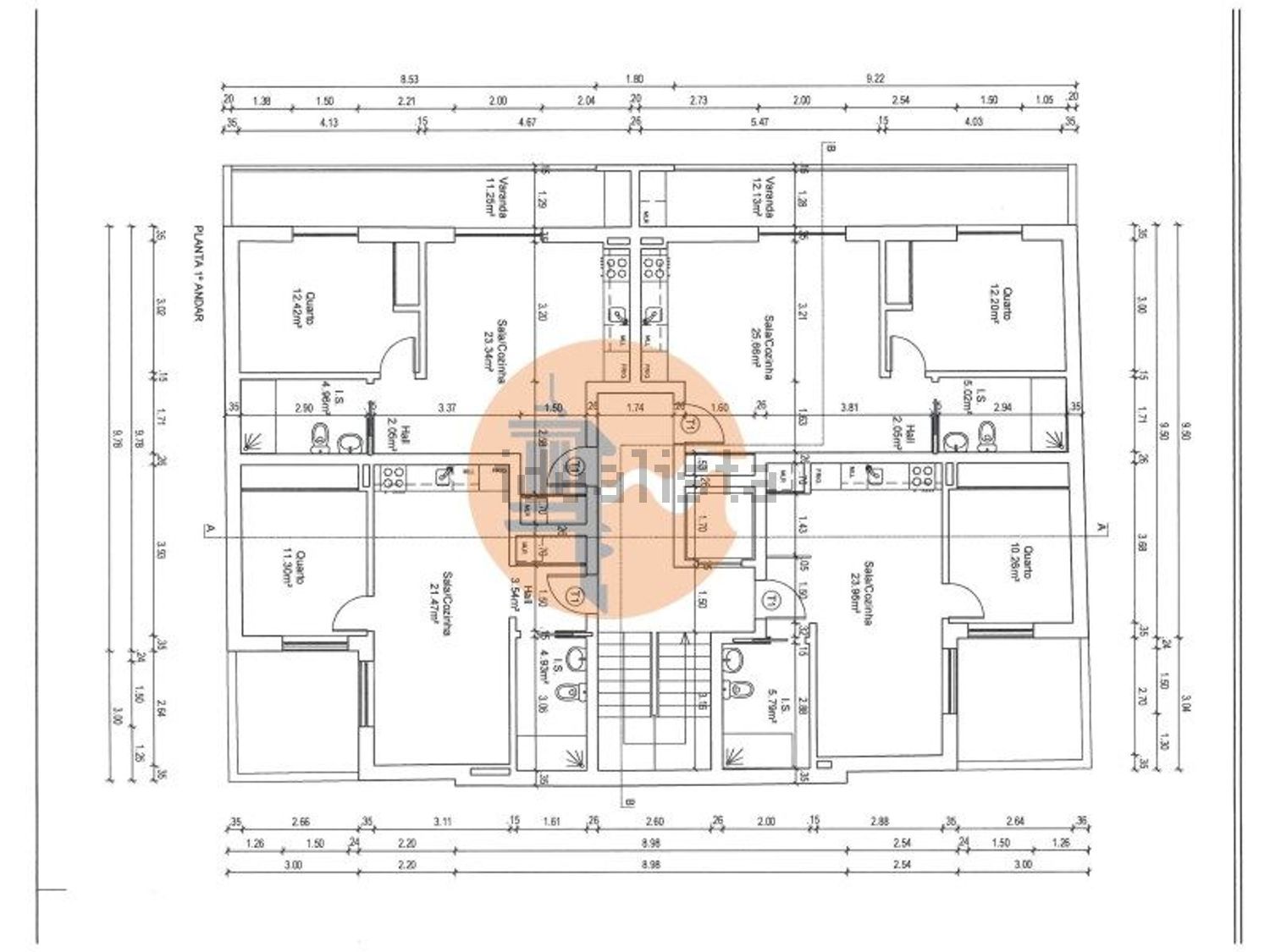 公寓 t1出售在 Vila Real de Santo António - 平面图