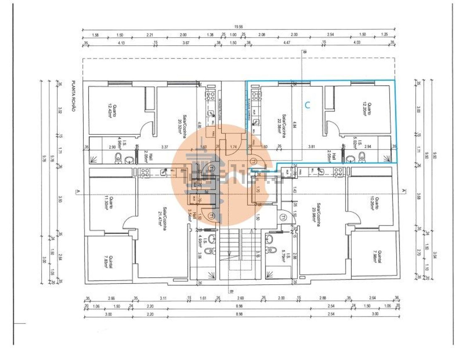 公寓 t1出售在 Vila Real de Santo António - 平面图