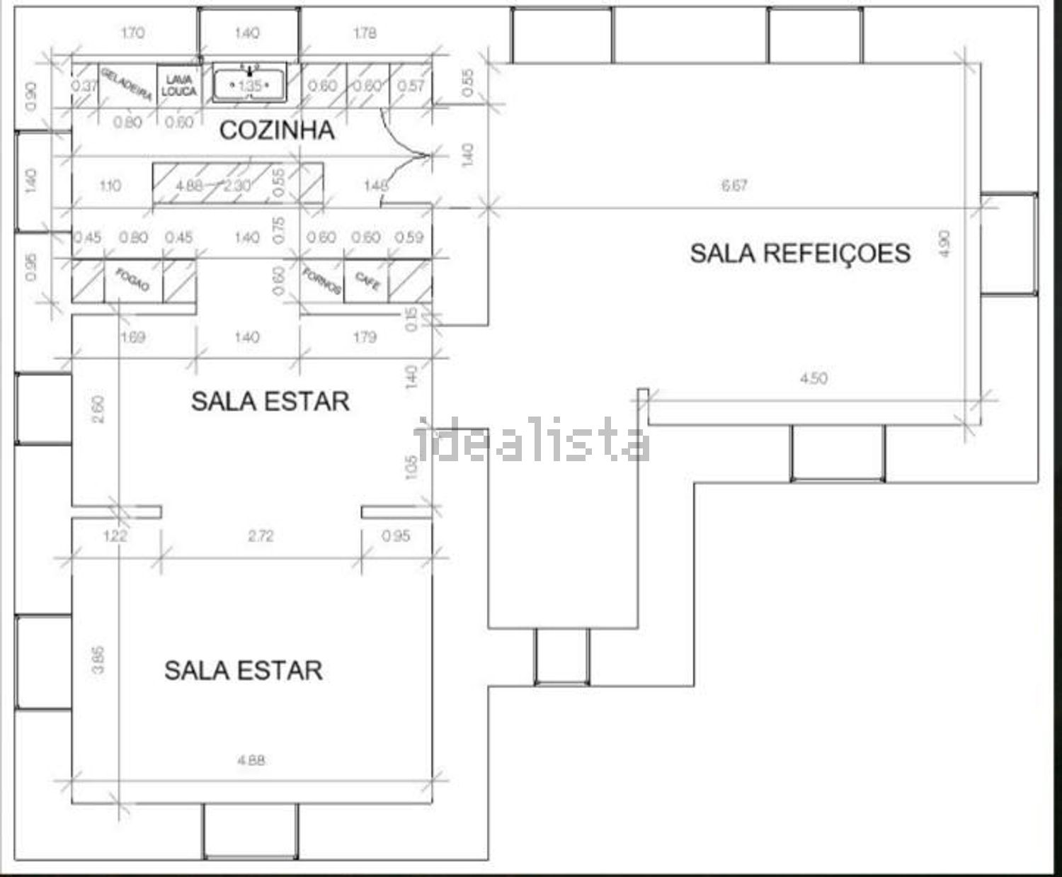 出租小楼房或独栋别墅在Rua Soto Maior, 33 - 平面图