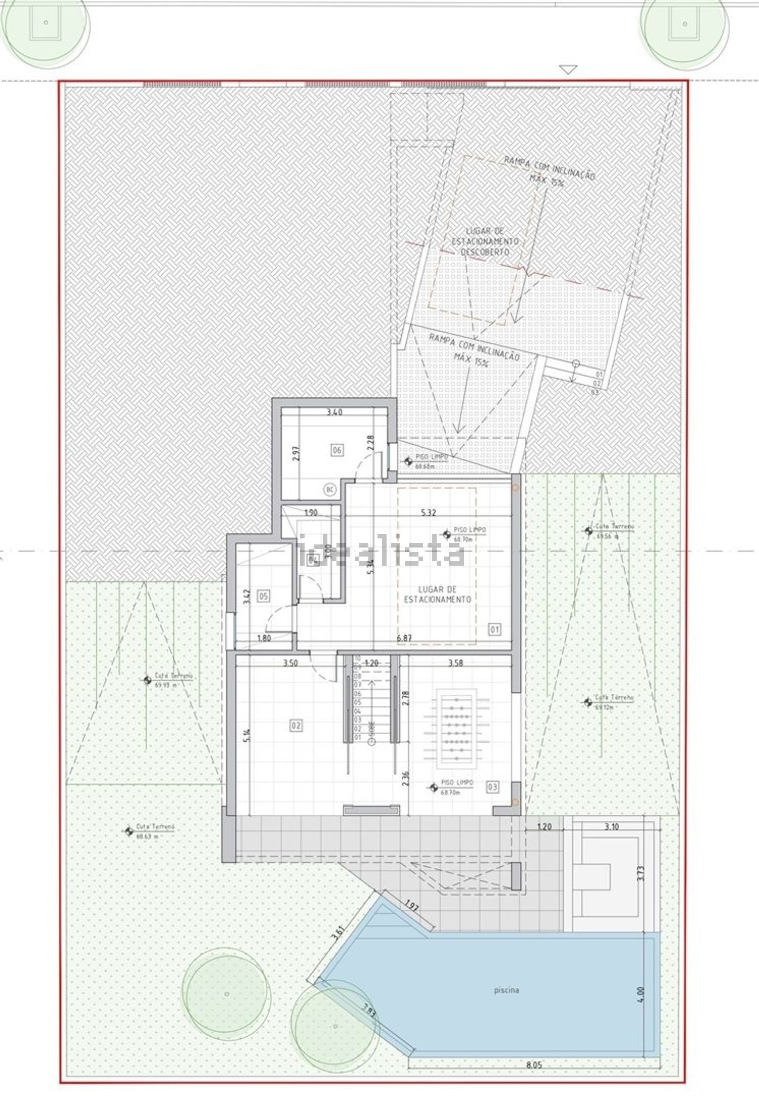 小楼房或独栋别墅出售在Rua Alto do Pedregal, 6 - 平面图
