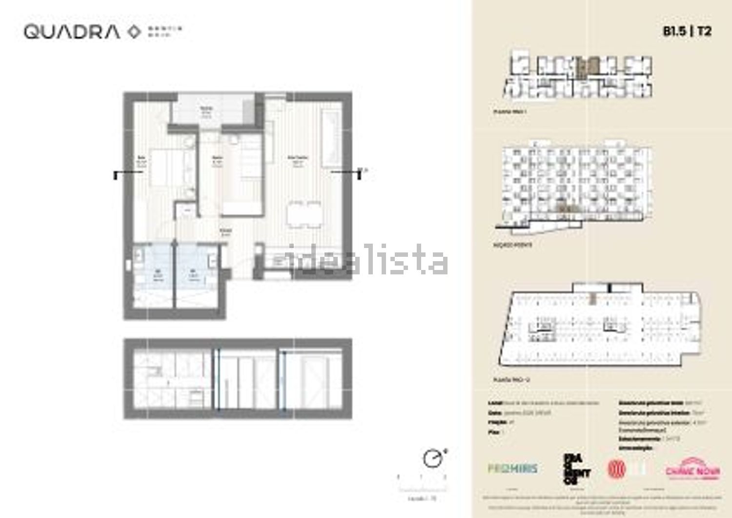 公寓 t2出售在Rua 14 Outubro - 平面图