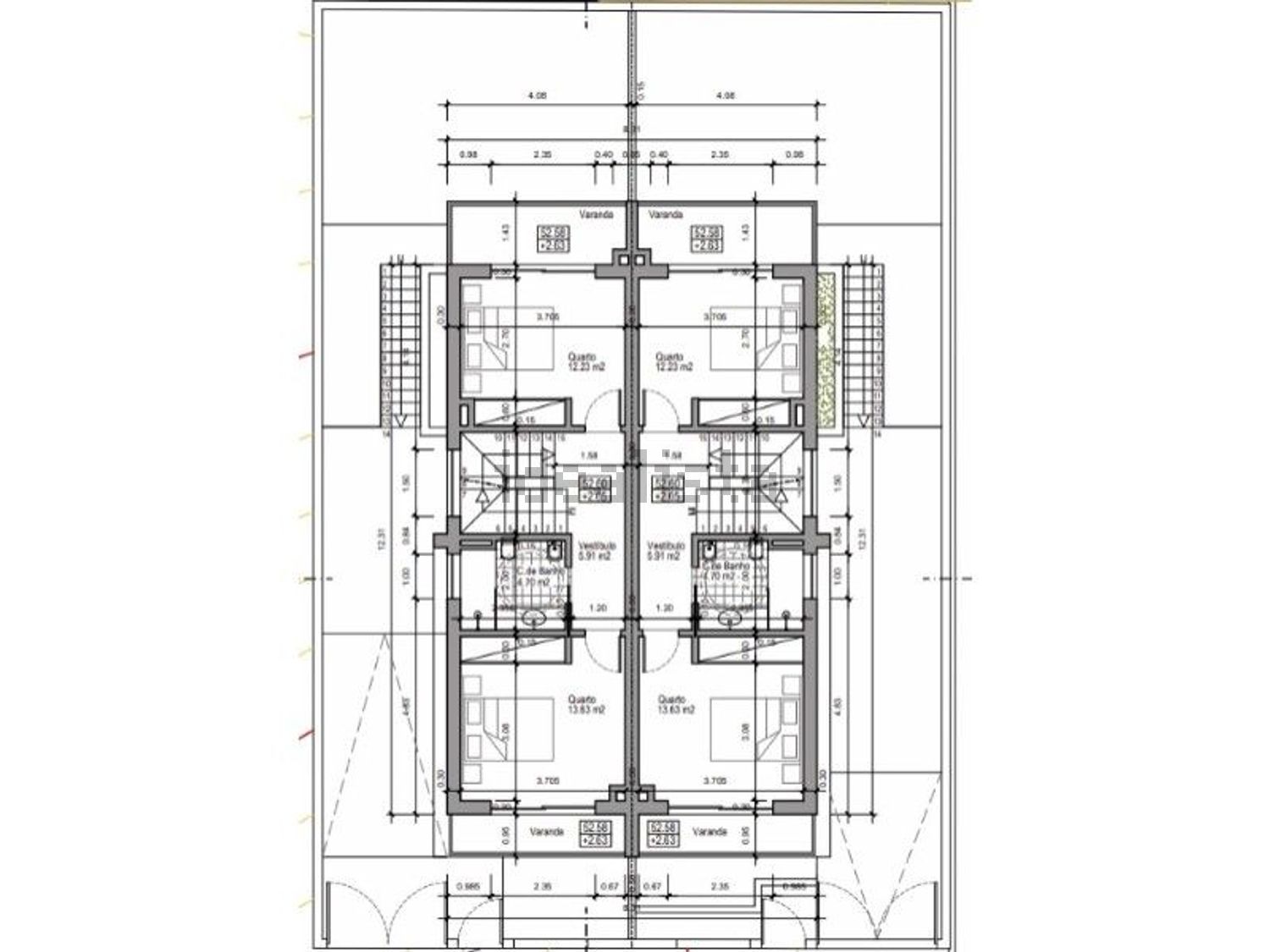 小楼房或独栋别墅出售在Rua Tomás de Alcaide - 平面图