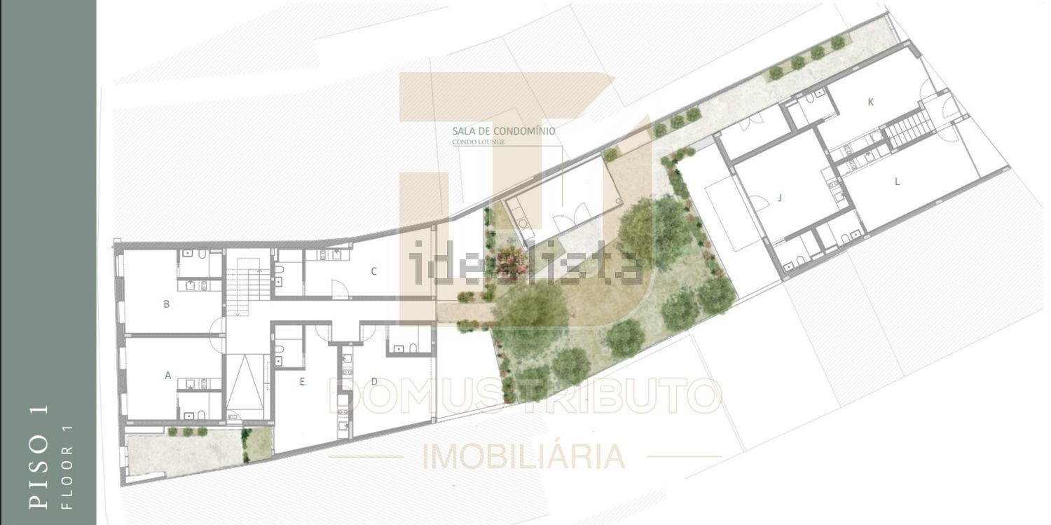 T0（单人公寓）出售在 Centro Histórico de Leça - 平面图