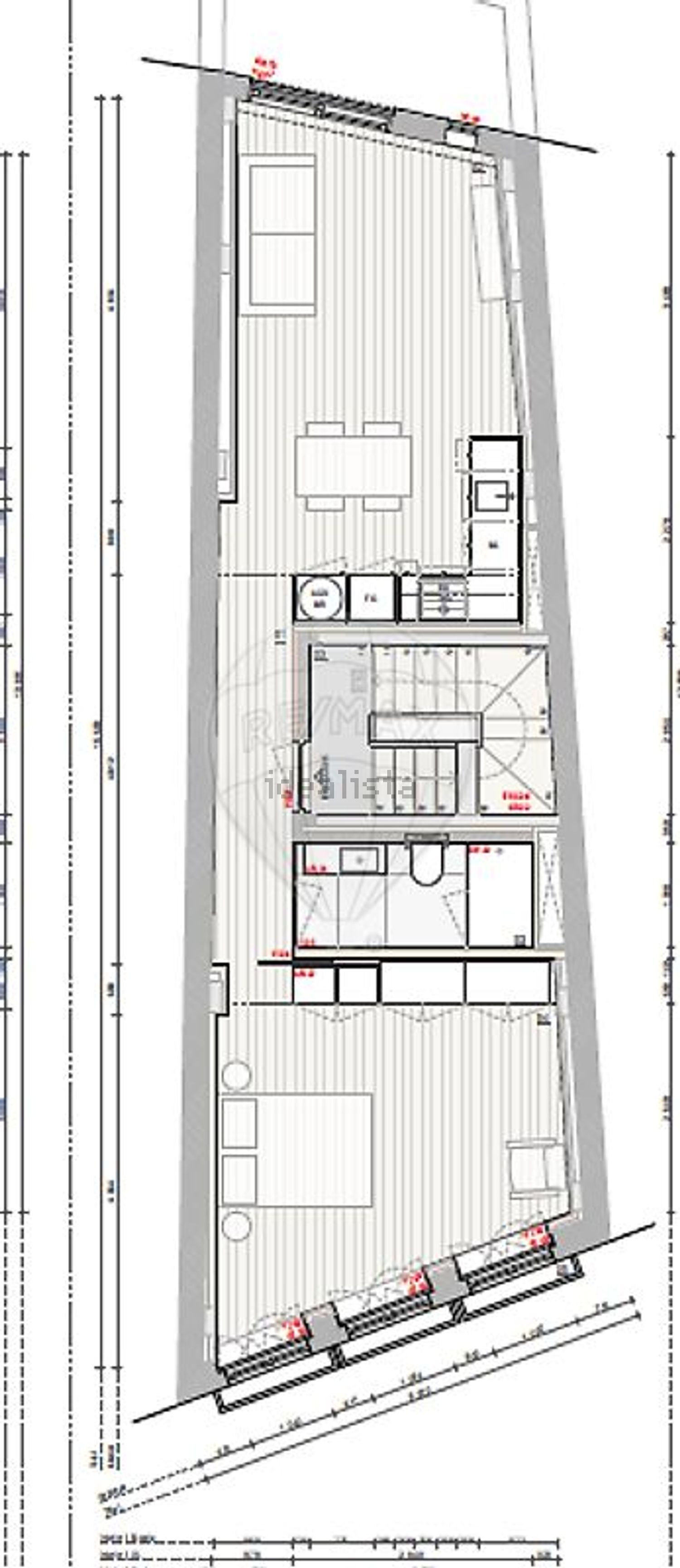 公寓 t1出售在Rua da Boavista - 平面图
