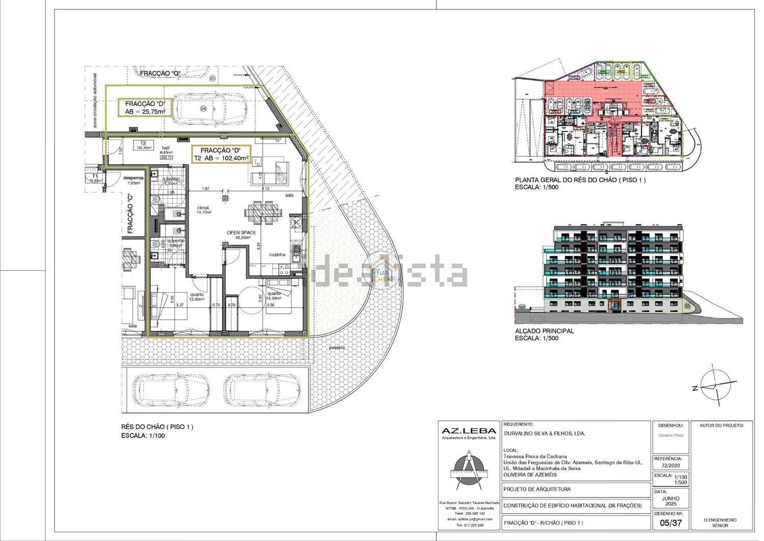 公寓 t2出售在 Centro de Oliveira de Azeméis - 平面图