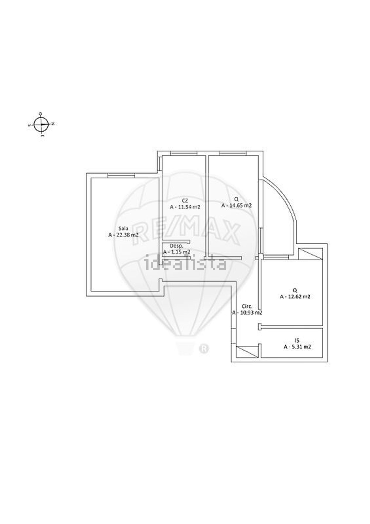 公寓 t2出售在Estrada Nacional Matinha - 平面图