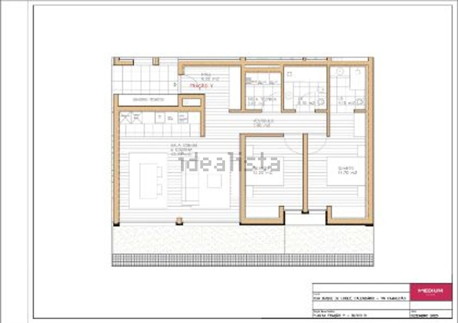 公寓 t2出售在Rua Duque de Loulé, 17 - 平面图