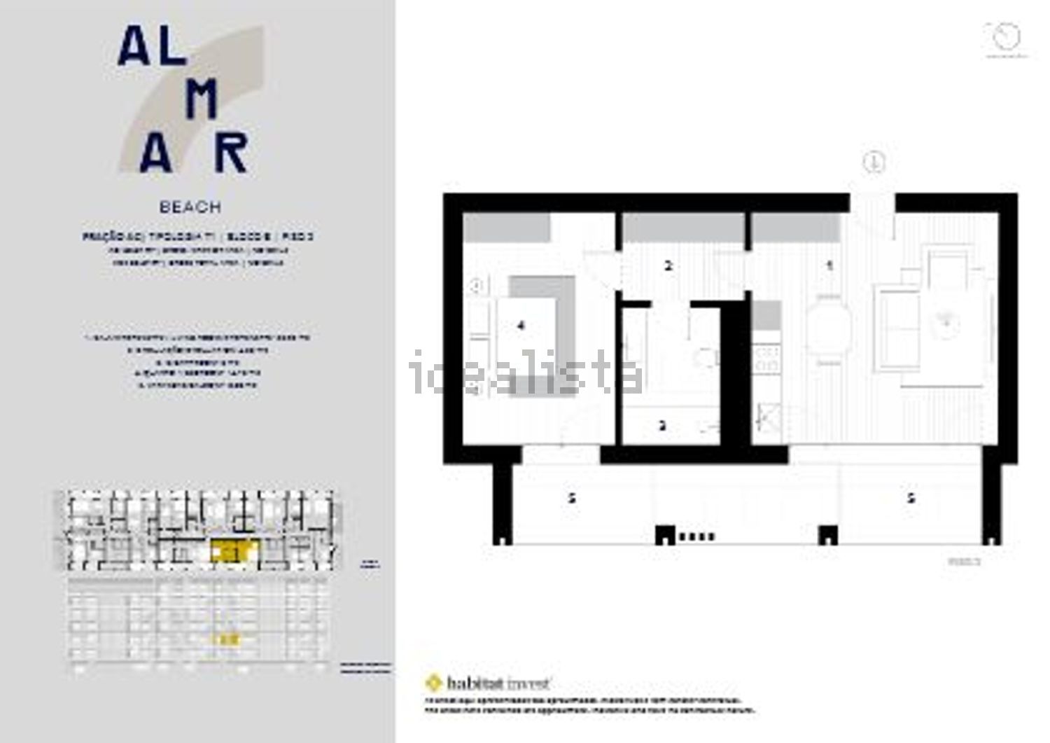 公寓 t2出售在Alameda de Guerra Junqueiro s/n - 平面图