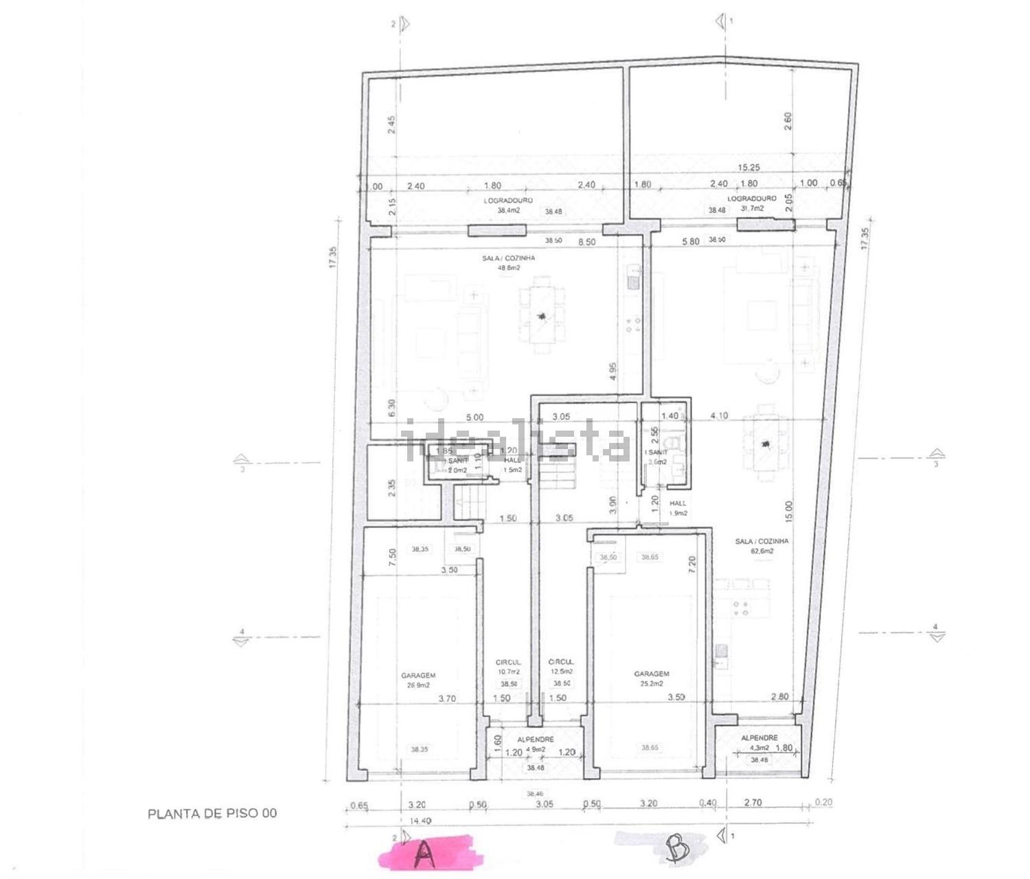 联排别墅出售在 Bombarral e Vale Covo - 平面图