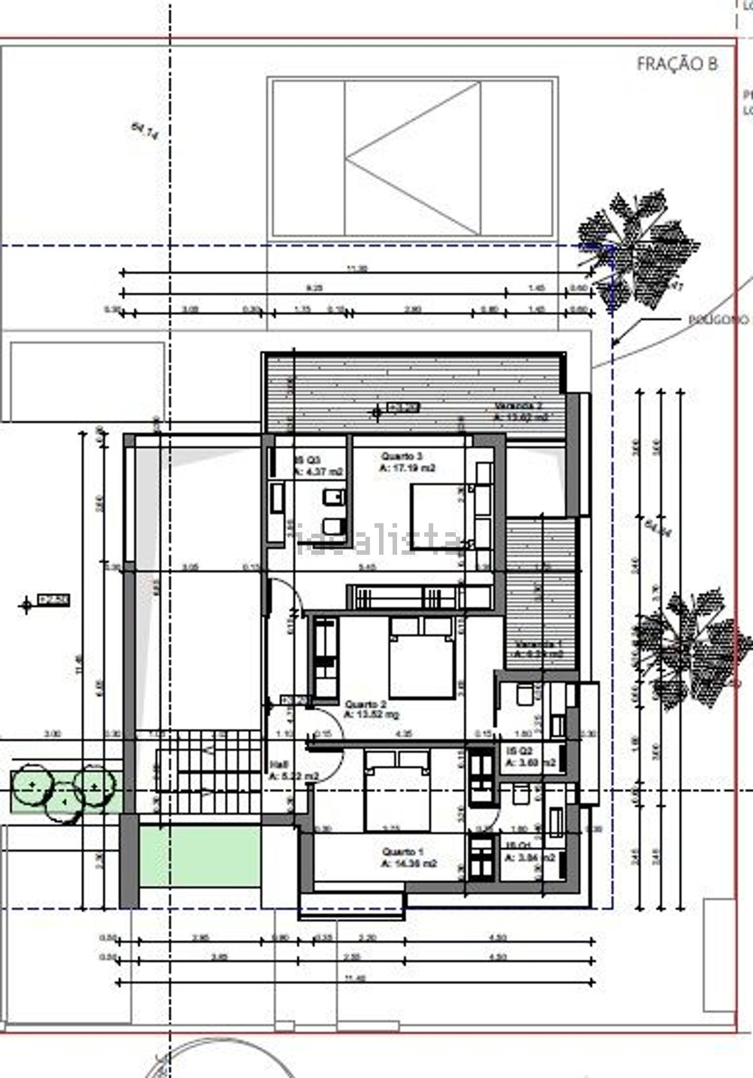 小楼房或独栋别墅出售在Avenida Sacadura Cabral, 16 - 平面图