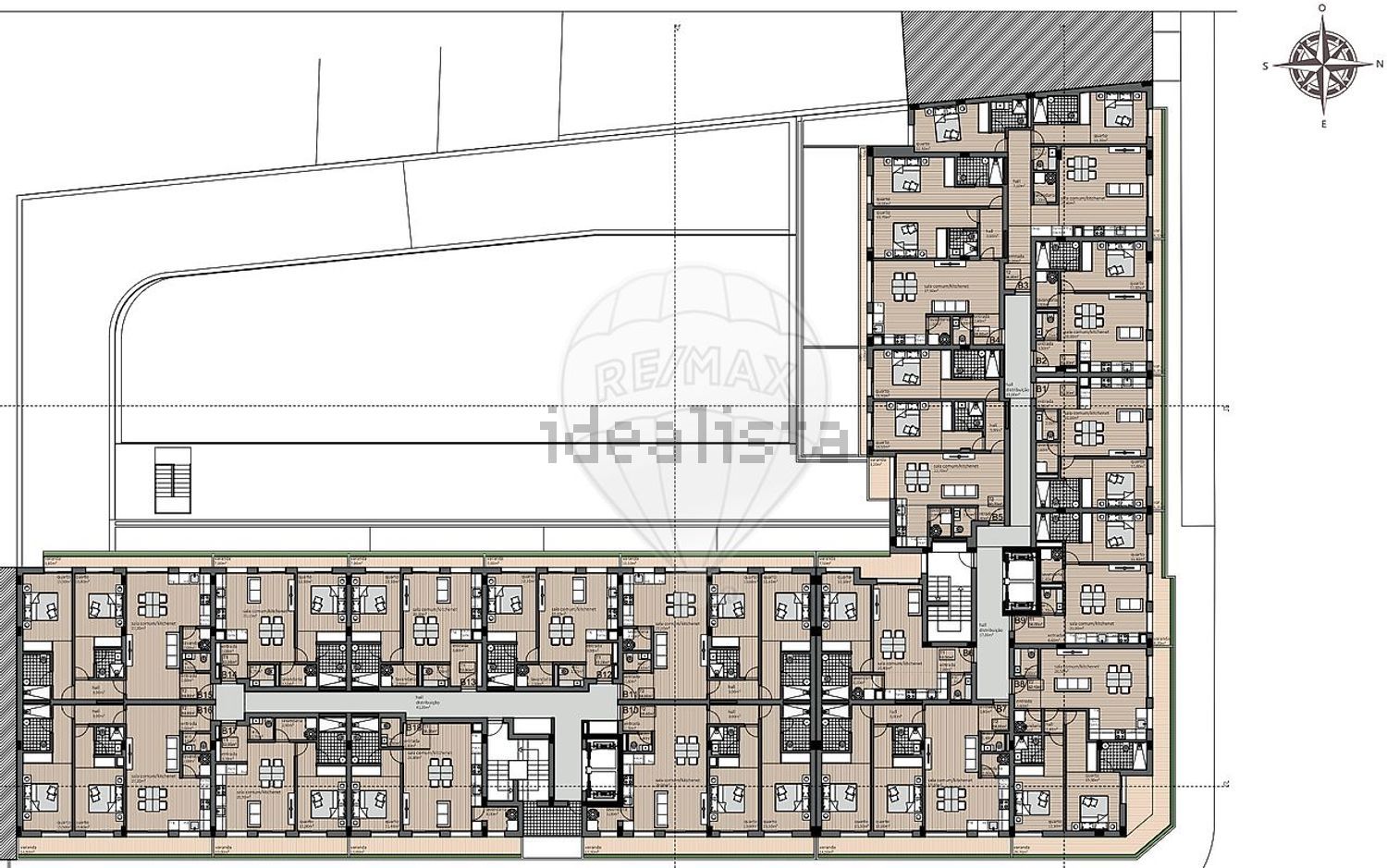 公寓 t2出售在Rua Conselheiro Costa Braga - 平面图