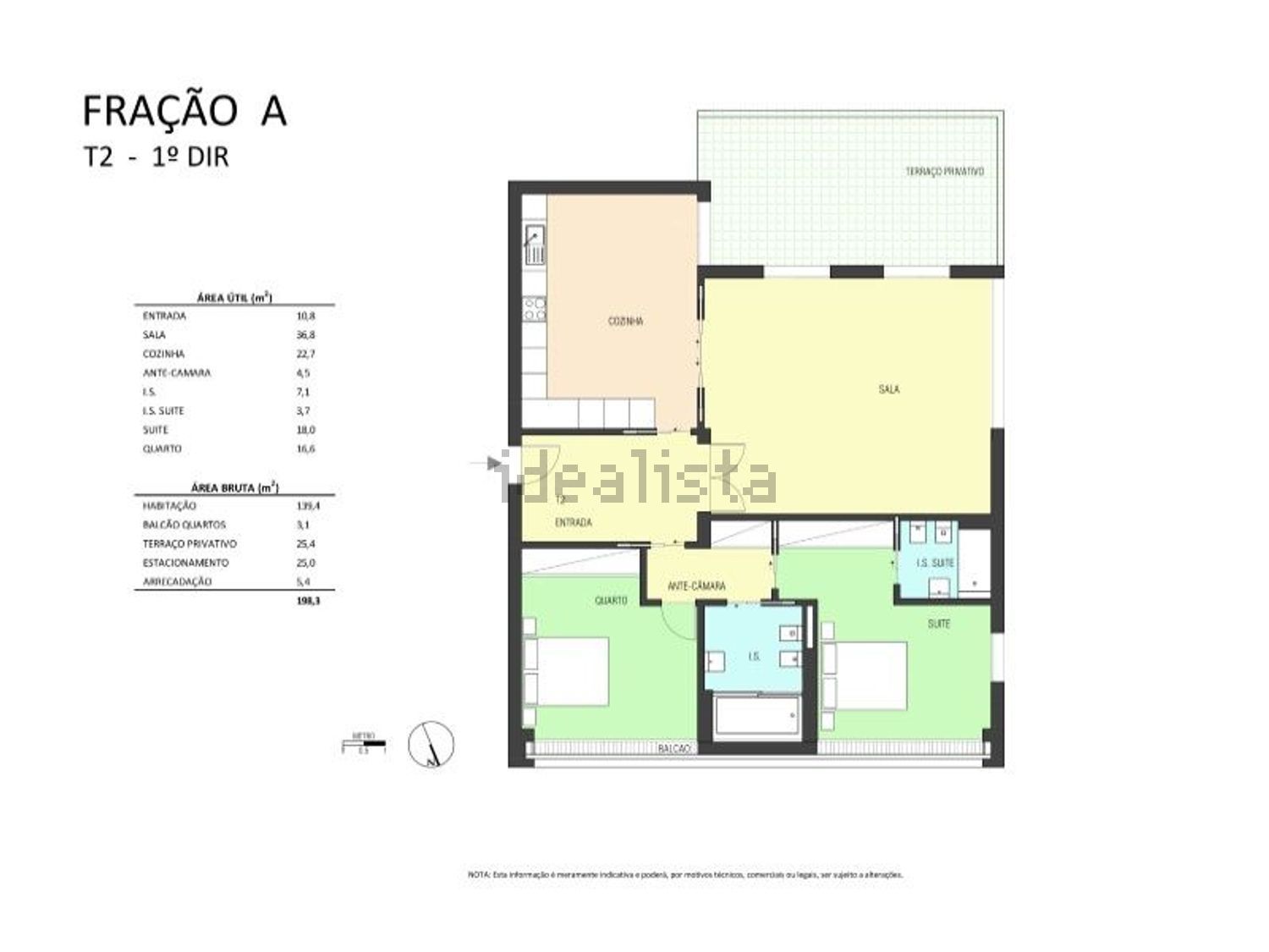 公寓 t2出售在 Calçada do Poço - 平面图