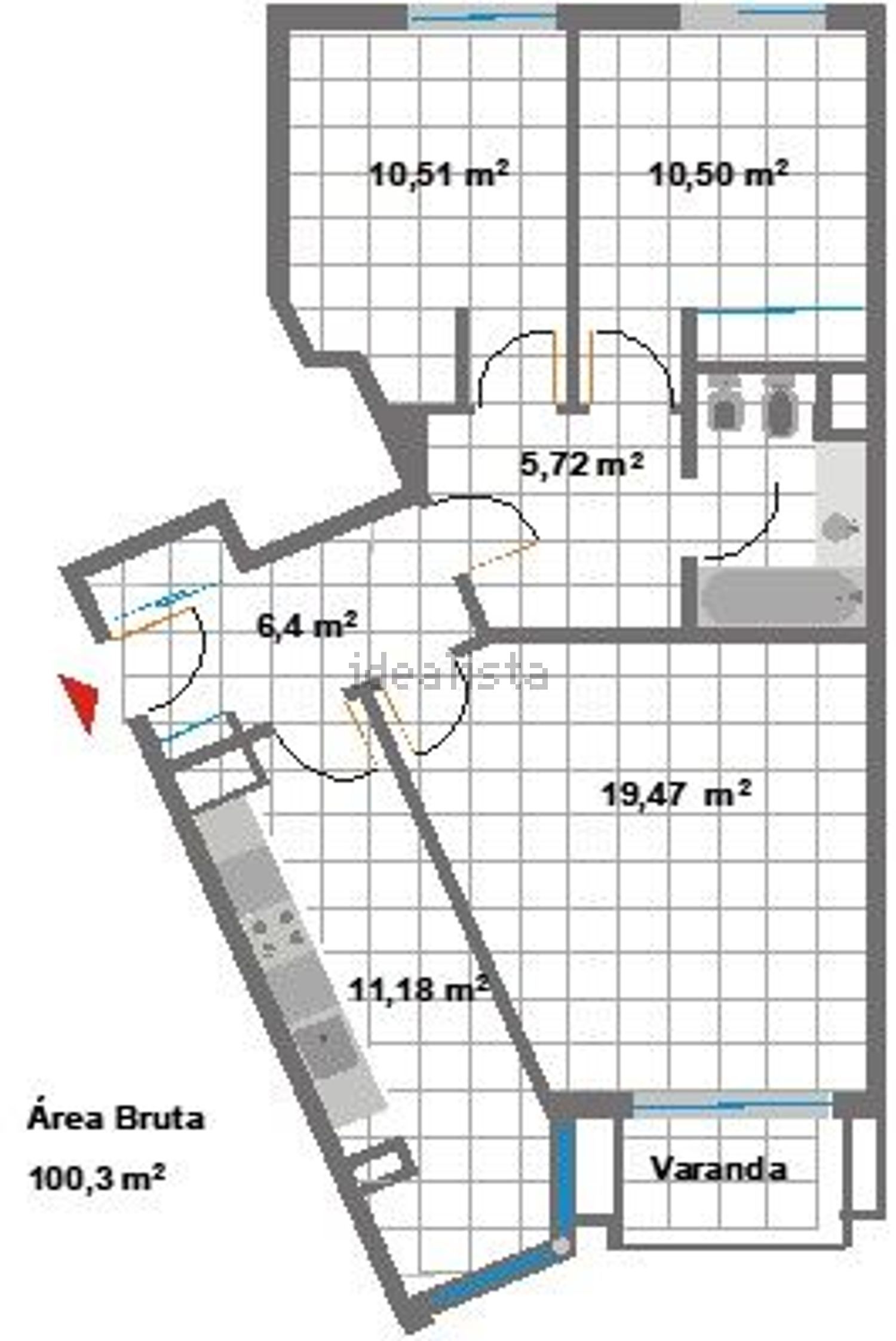 出租公寓 t2在Rua António Lopes Ribeiro, 7 NCLisboa - 平面图