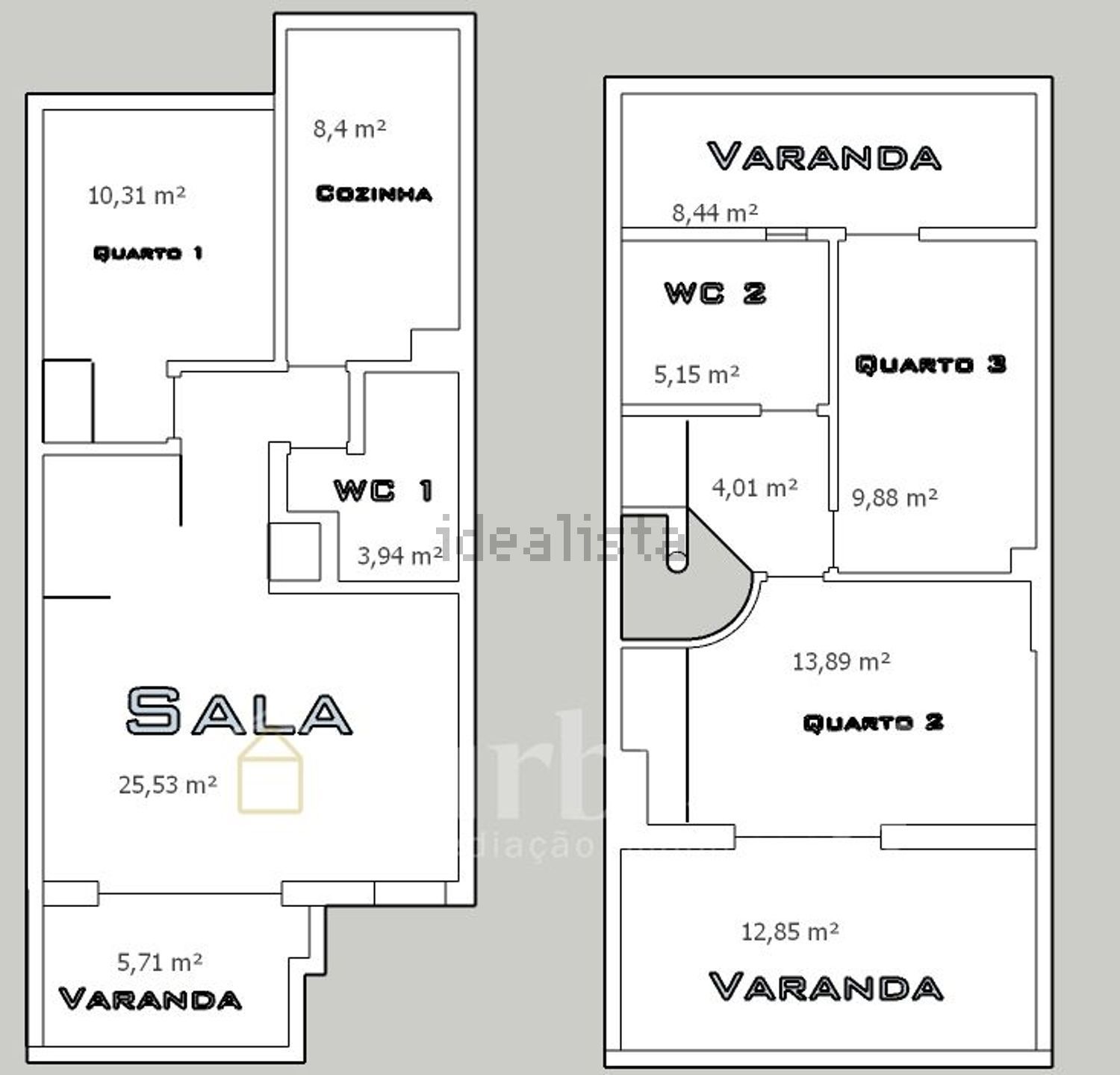 复式公寓出售在Rua ArraisTomé, 9 b - 平面图