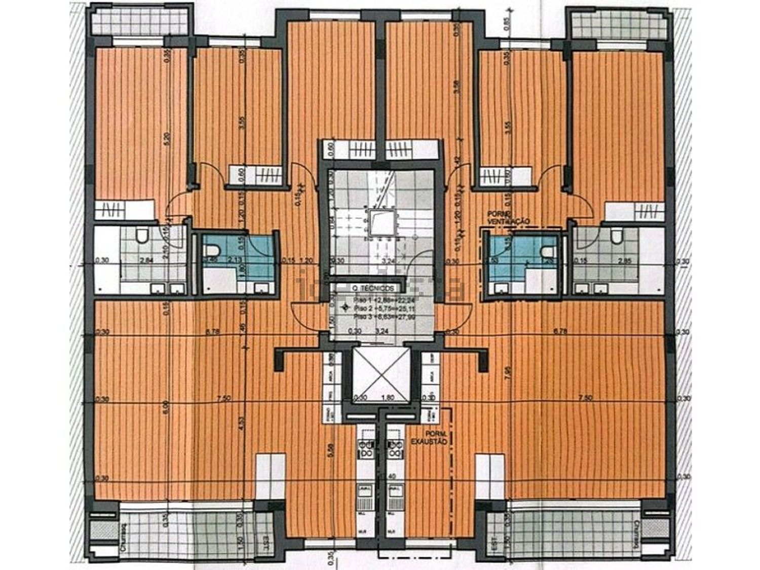 公寓 t3出售在 Centro do Montijo - 平面图