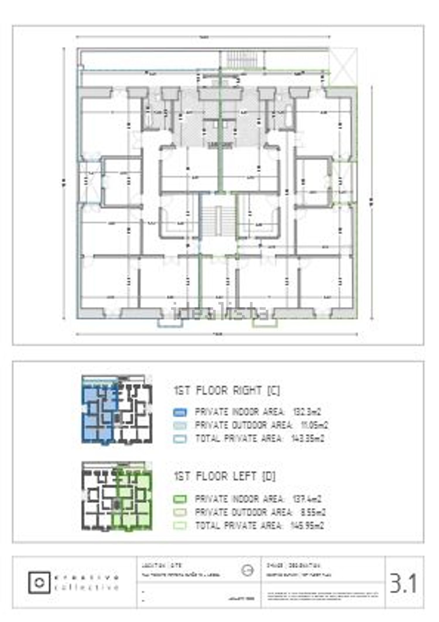 公寓 t3出售在Rua Tenente Ferreira Durão, 12 - 平面图