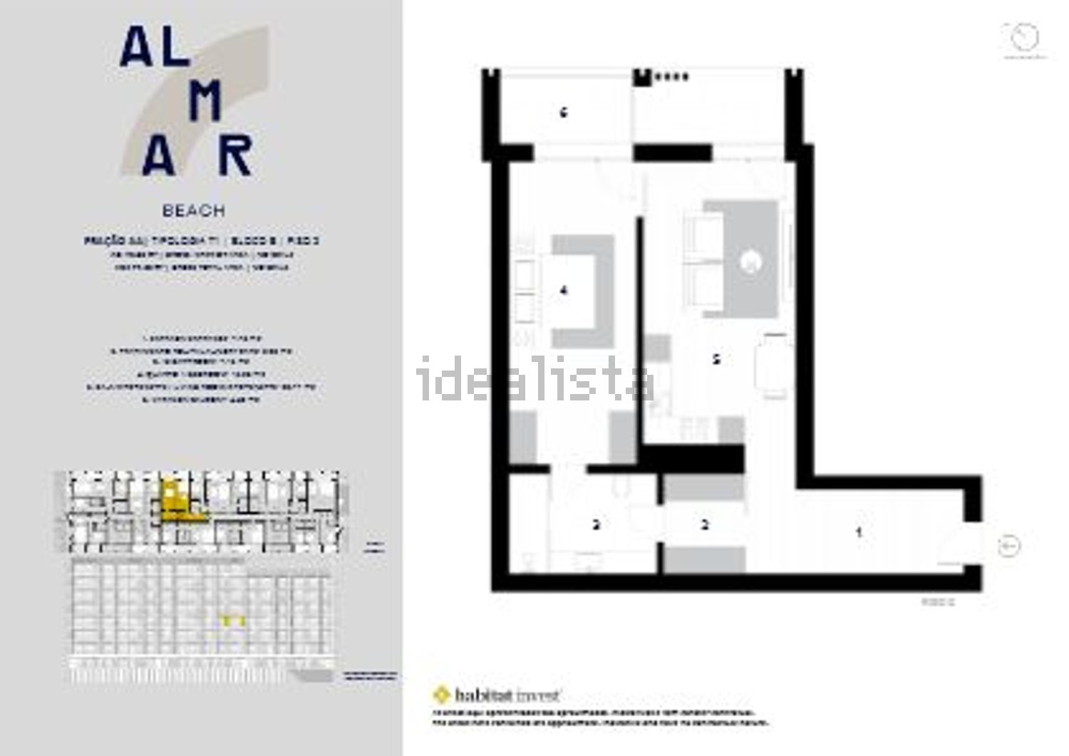 公寓 t3出售在Alameda de Guerra Junqueiro s/n - 平面图