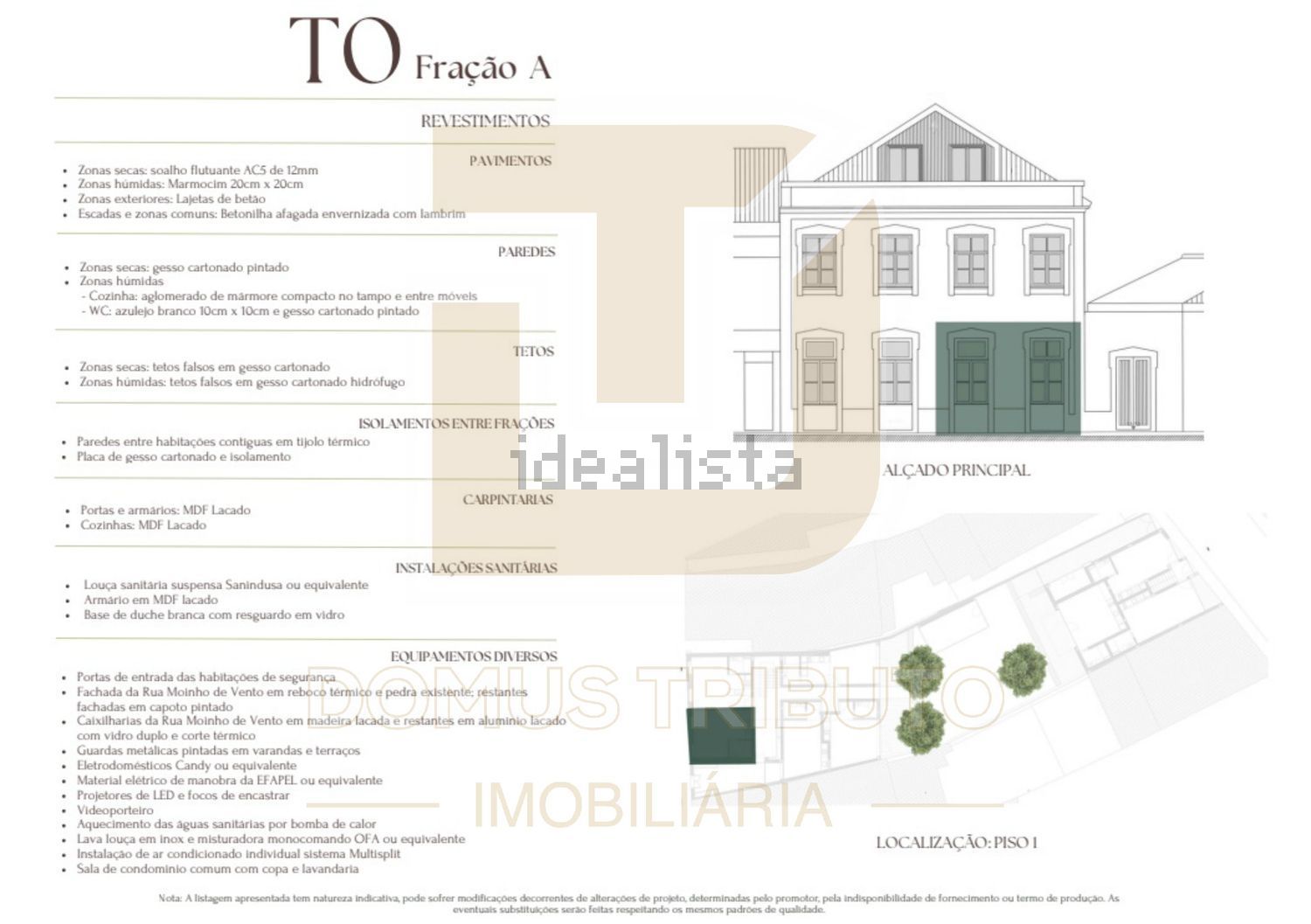 T0（单人公寓）出售在 Centro Histórico de Leça - 平面图