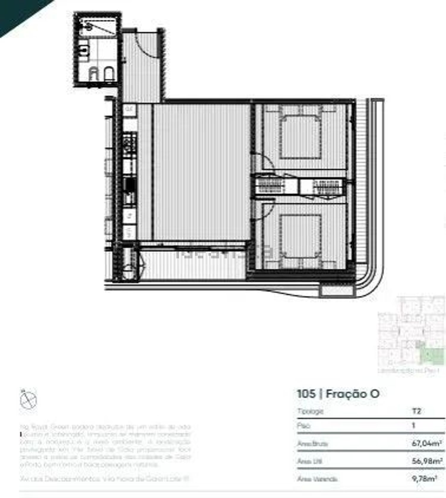 公寓 t2出售在Avenida dos Descobrimentos s/n - 平面图