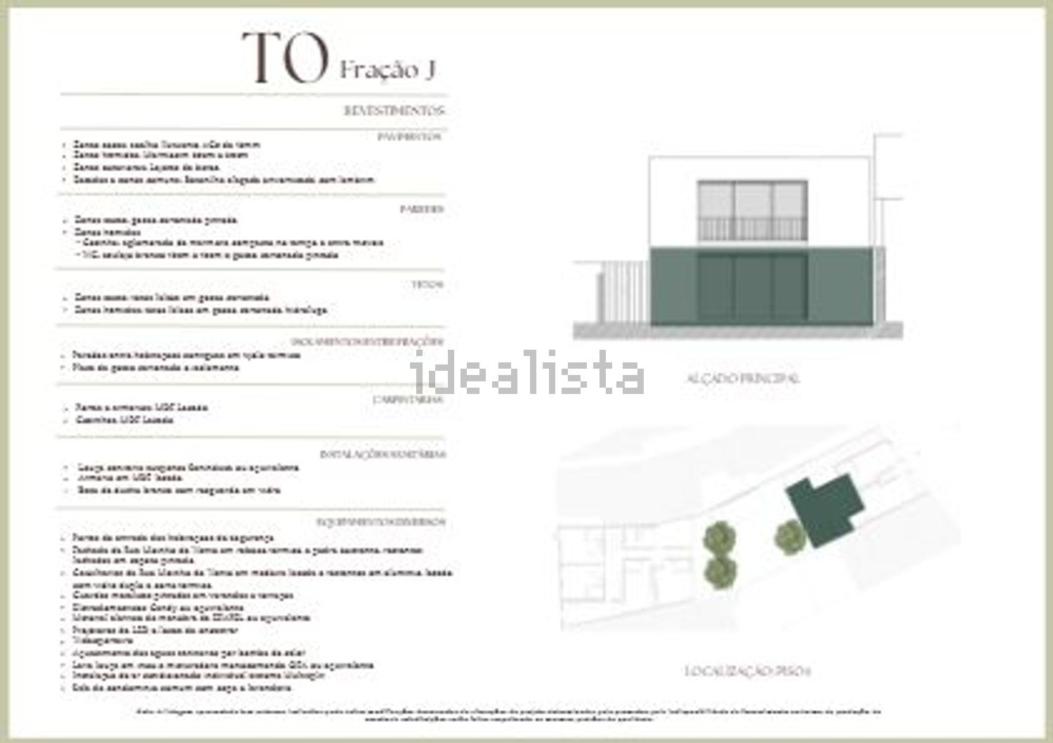 T0（单人公寓）出售在Rua Moínho de Vento s/n - 平面图
