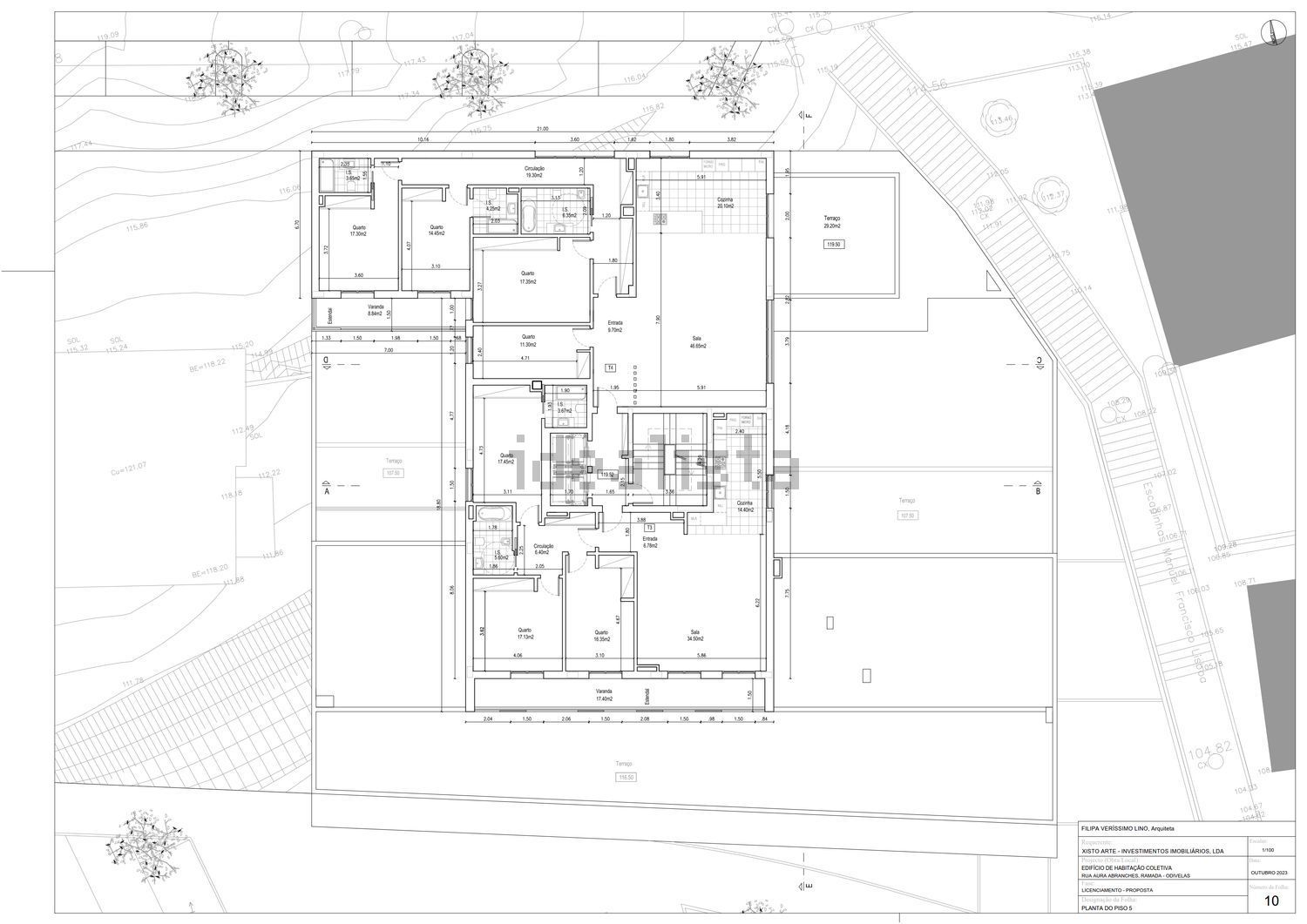 公寓 t3出售在 Ramada e Caneças - 平面图