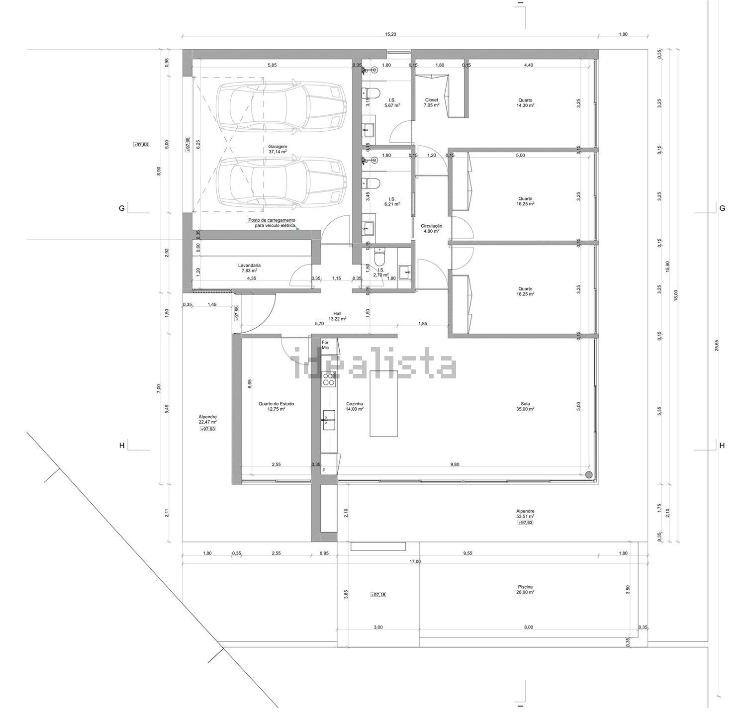 小楼房或独栋别墅出售在Rua das Figueiras, 58 - 平面图