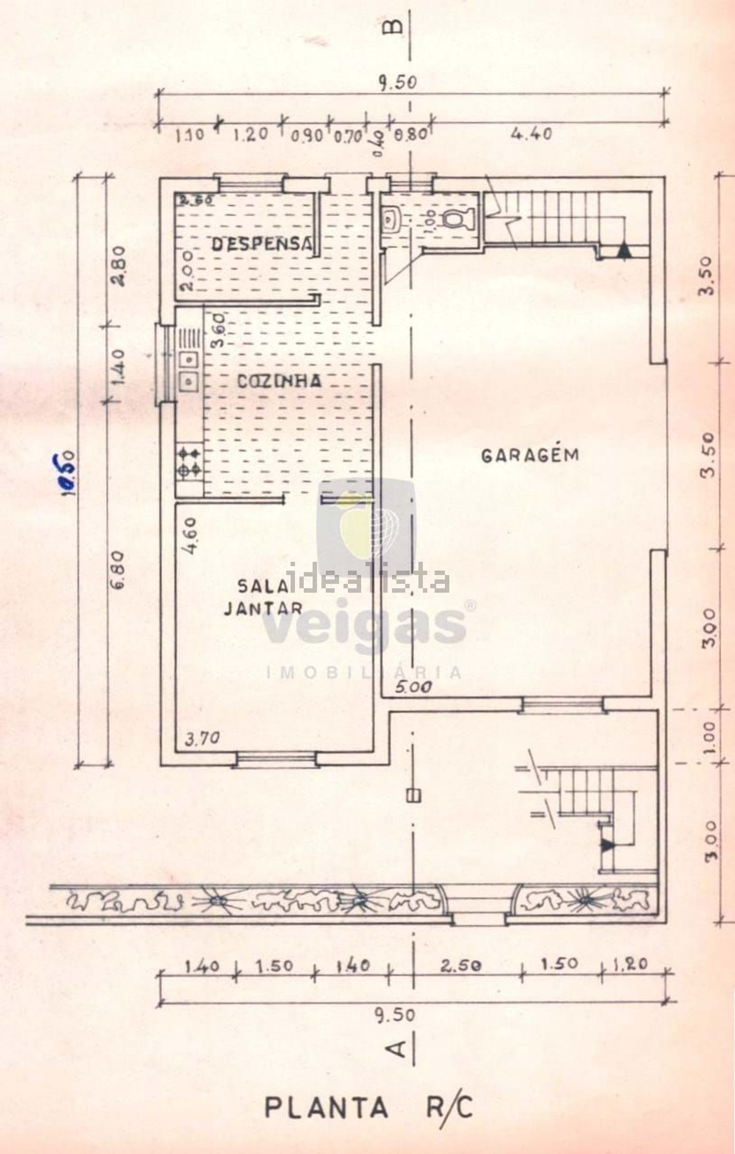 小楼房或别墅出售在Rua Marquês de Pombal, 16 - 平面图
