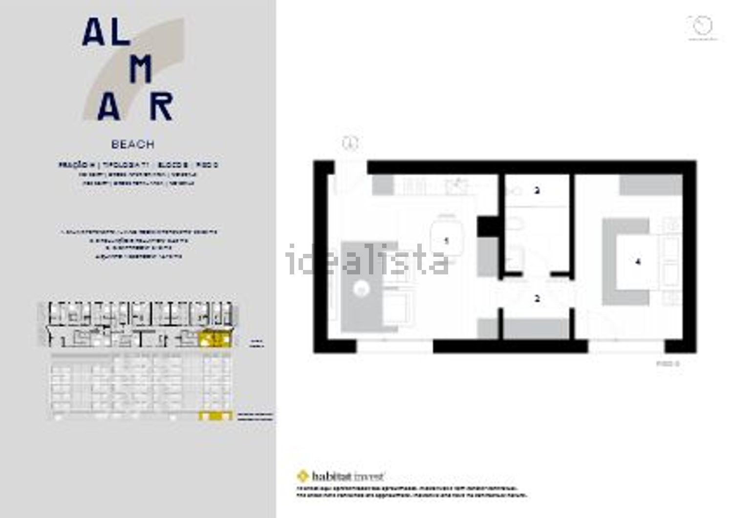 公寓 t2出售在Alameda de Guerra Junqueiro s/n - 平面图