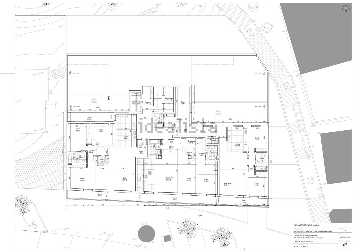 公寓 t2出售在 Ramada e Caneças - 平面图