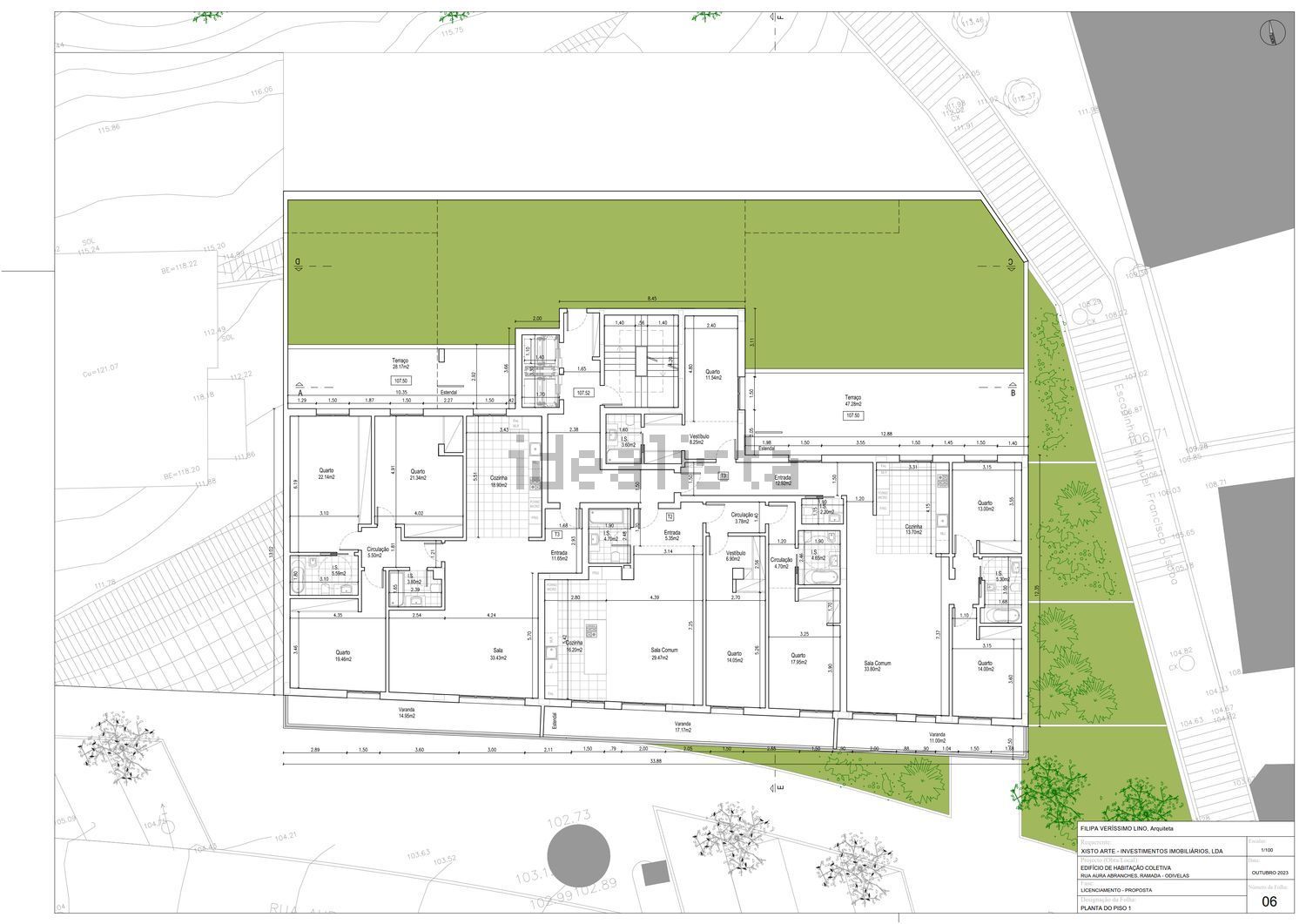 公寓 t2出售在 Ramada e Caneças - 平面图