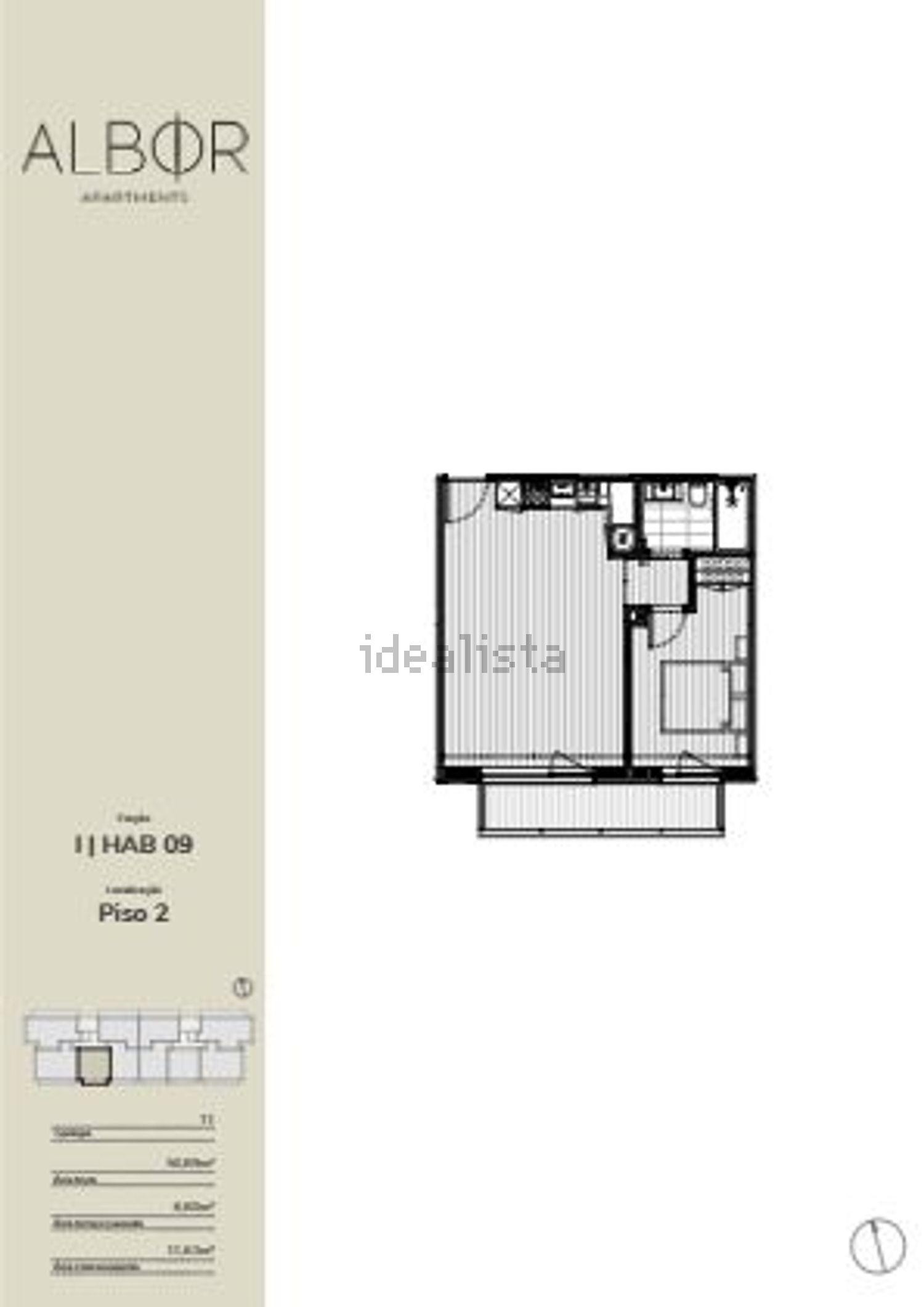 公寓 t1出售在Rua António Sampaio s/n - 平面图