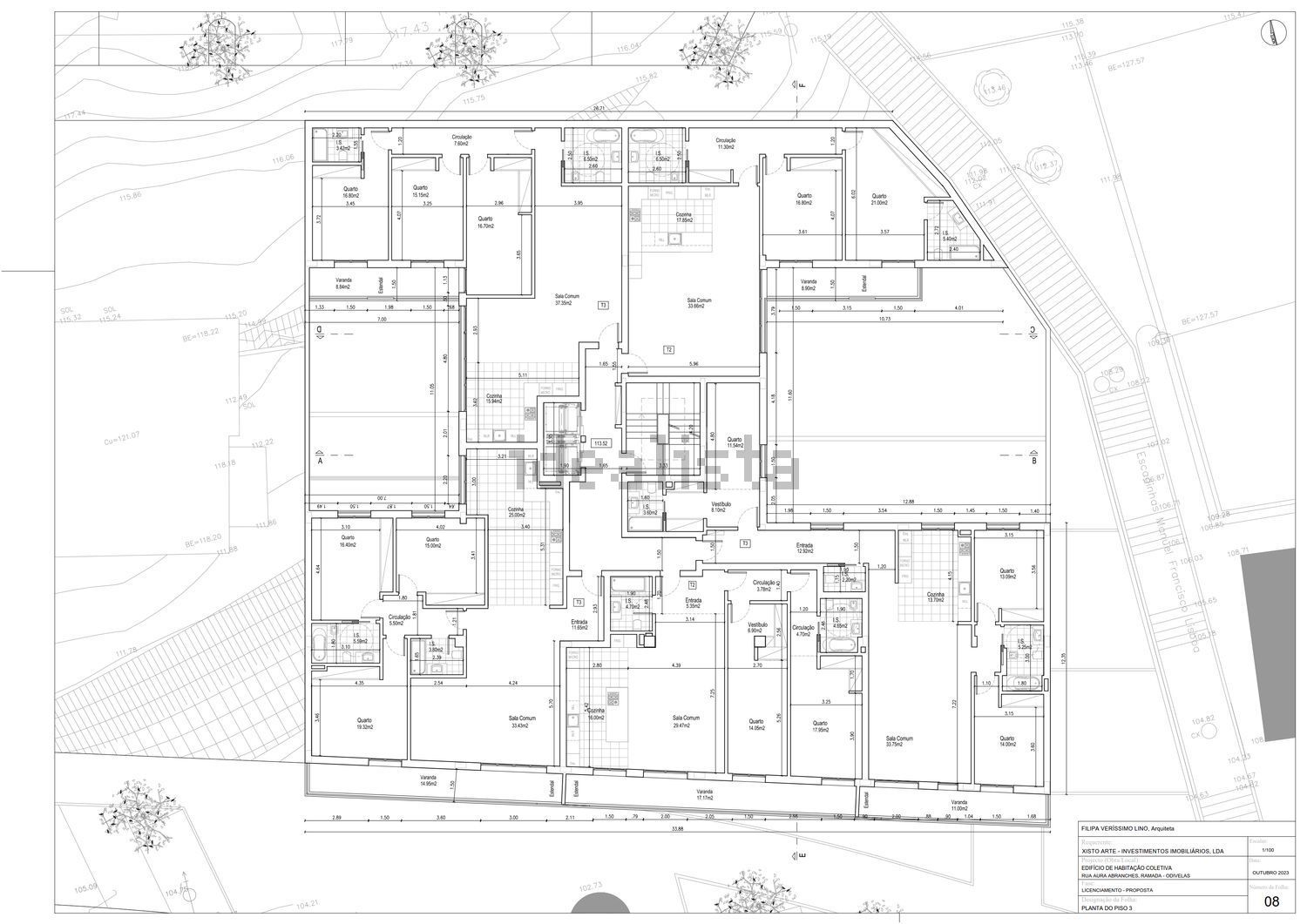 公寓 t2出售在 Ramada e Caneças - 平面图