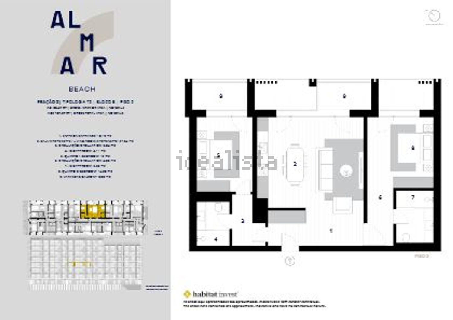 公寓 t1出售在Alameda de Guerra Junqueiro s/n - 平面图