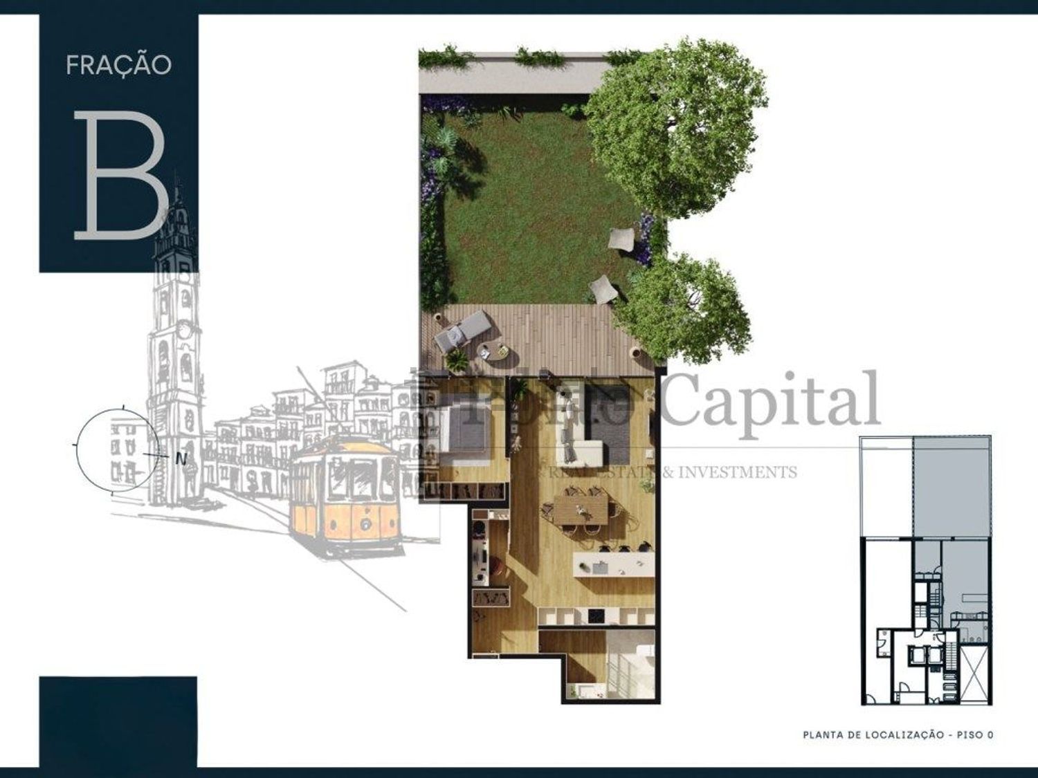 公寓 t1出售在 Matosinhos Sul - Marginal - 平面图